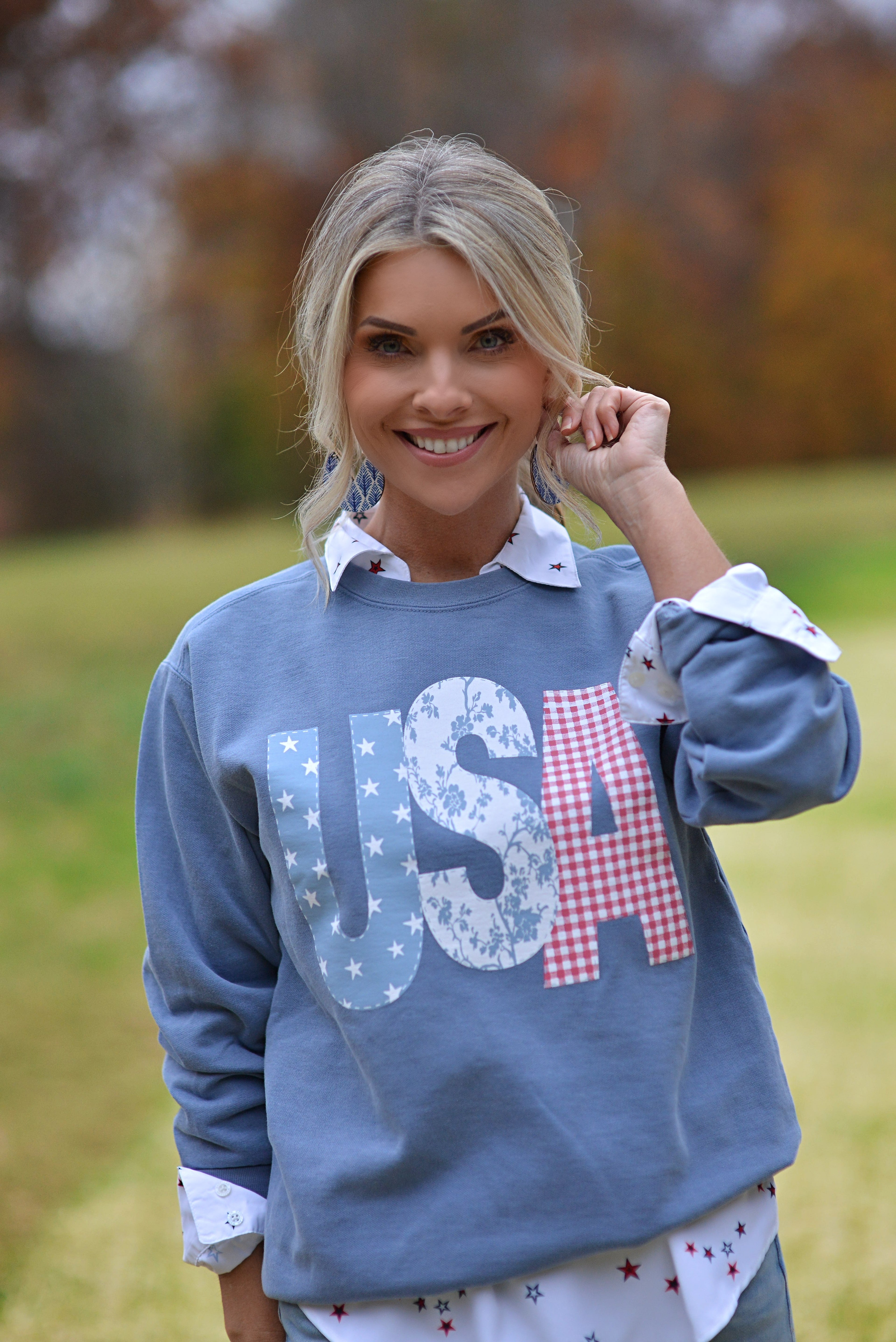 USA {Comfort Colors} ~ Crewneck Fleece