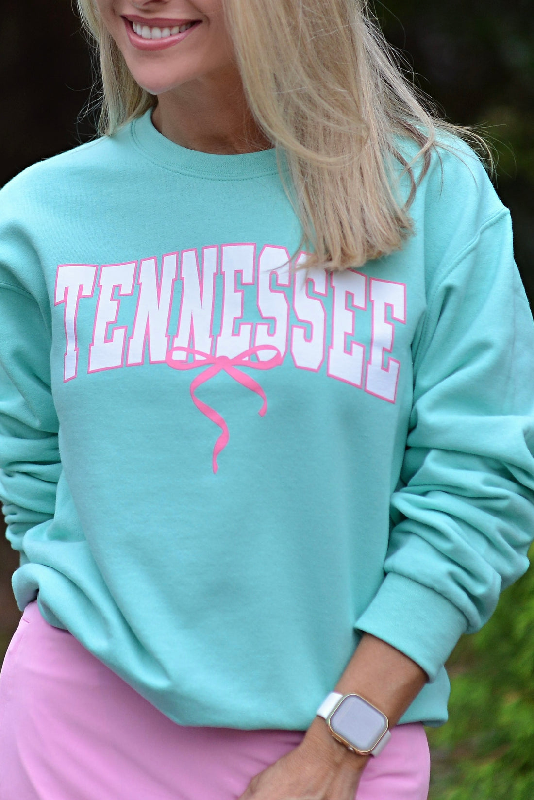 Tennessee {pink bow} ~ Crewneck Fleece