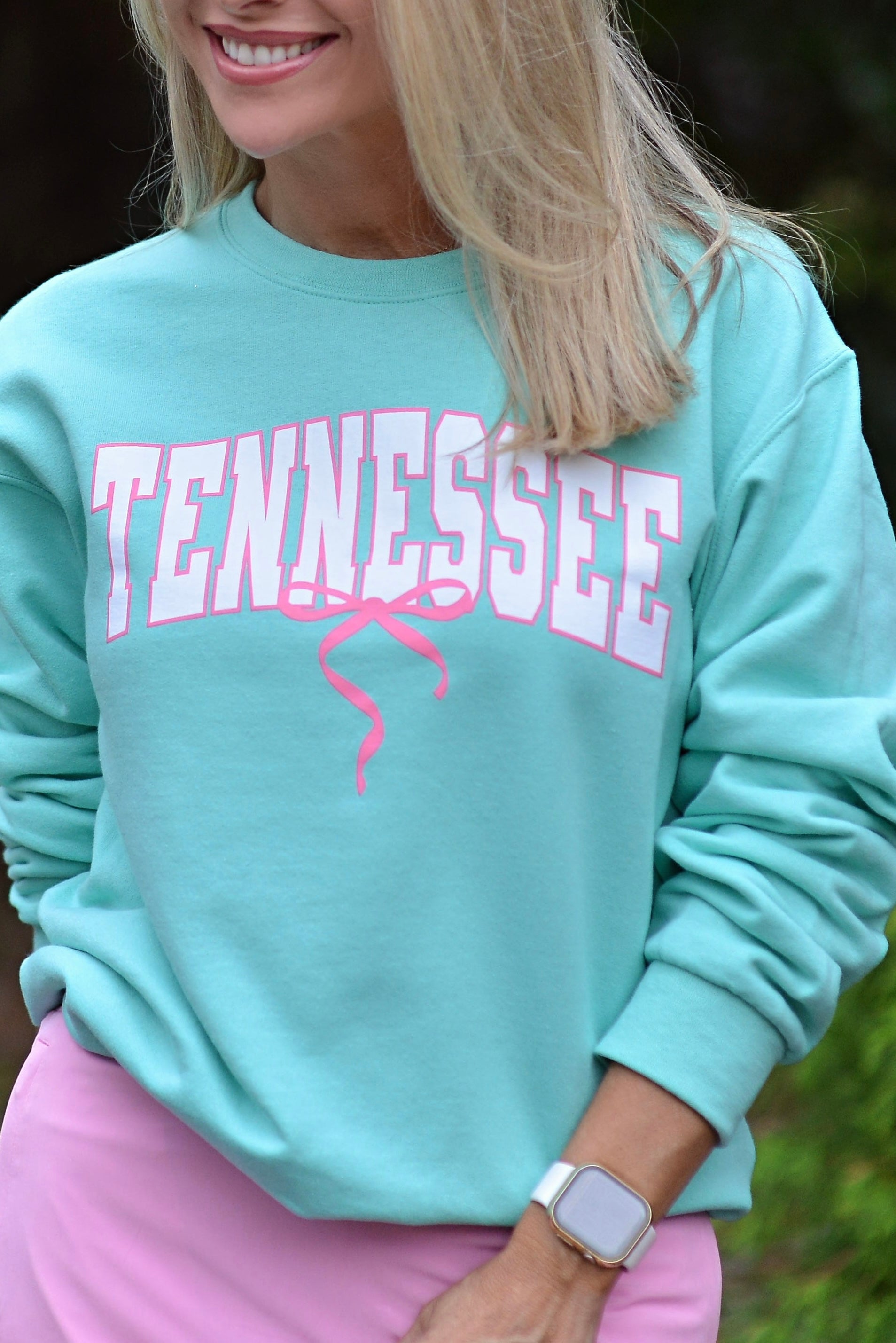 Tennessee {pink bow} ~ Crewneck Fleece