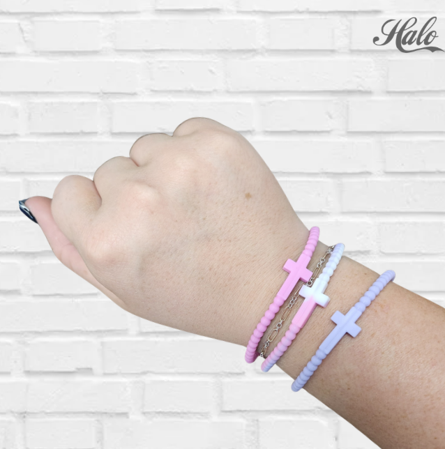 Cross Silicone Seasonal Bracelets {Ryan & Rose Jesus Bracelets}