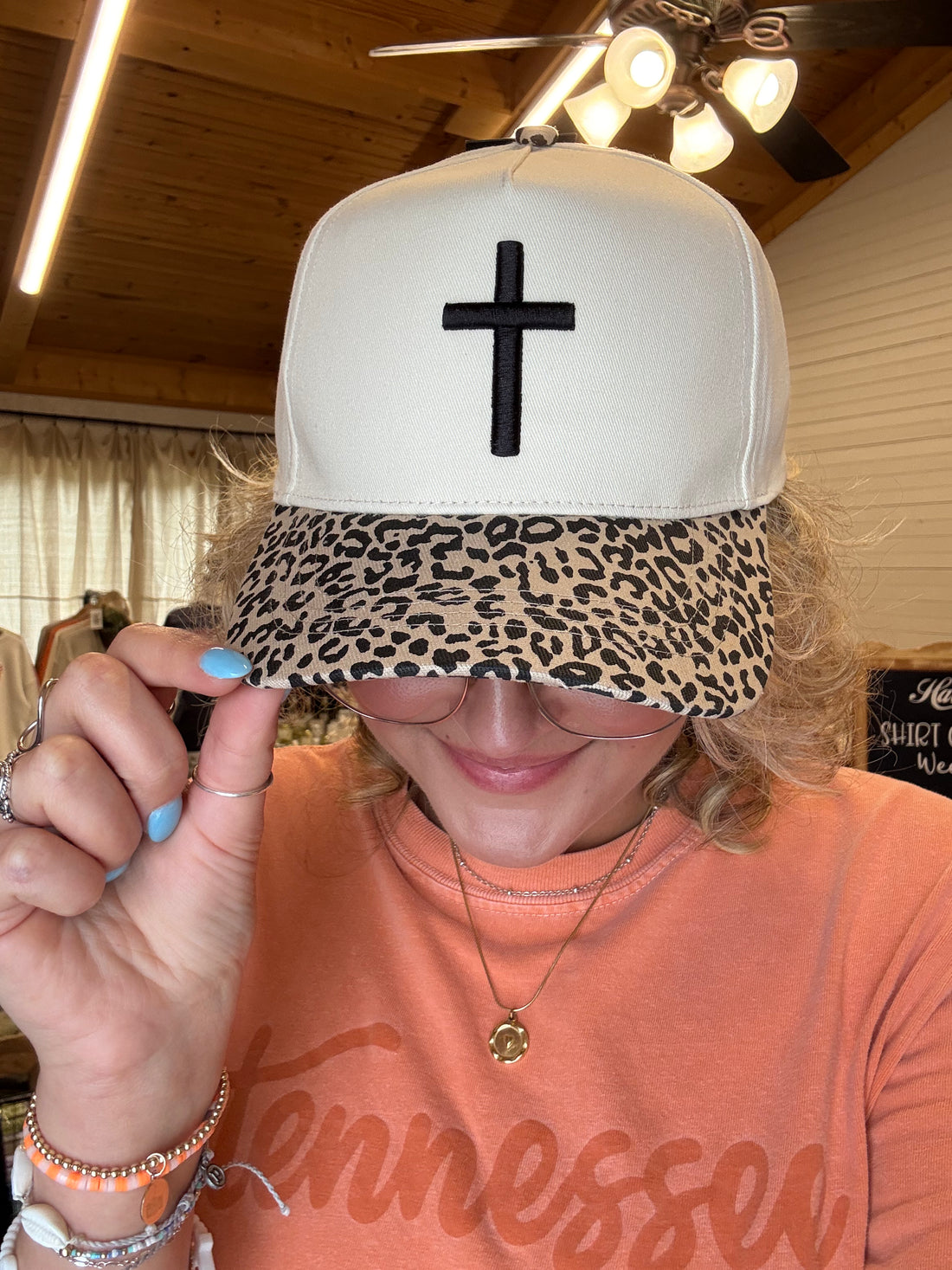 Cross ~ Puff {Embroidered Hat}