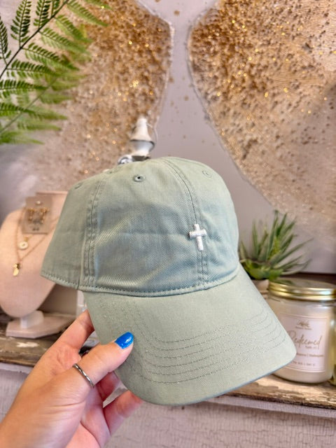Cross ~ Puff {Embroidered Hat} ~ Comfort Colors