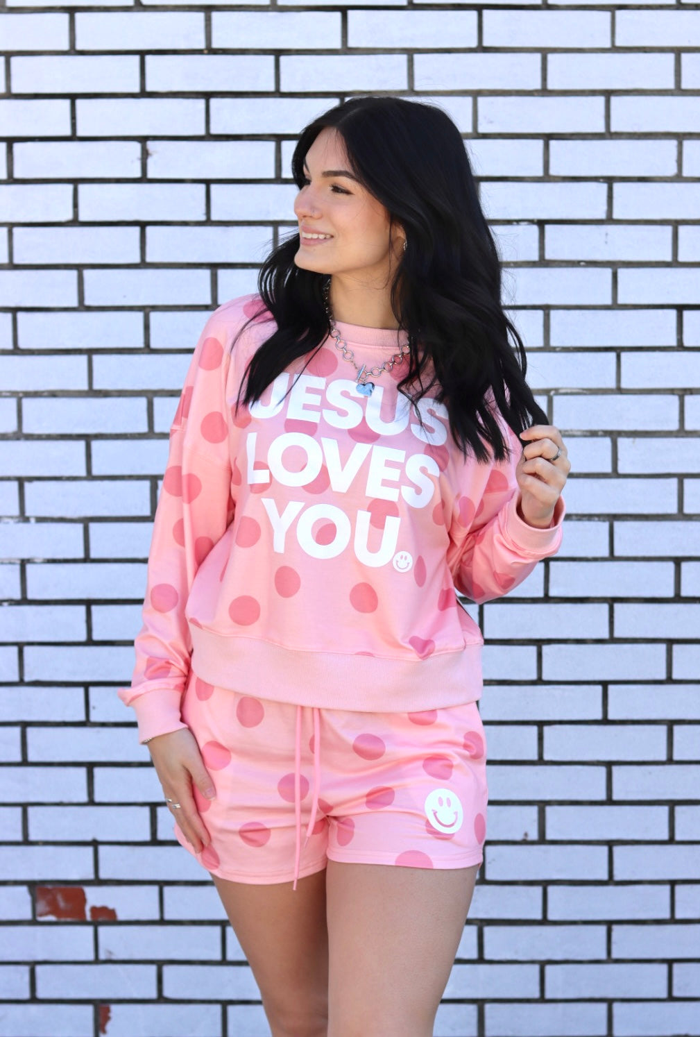 Jesus Loves You {Polka Dot Short Set}