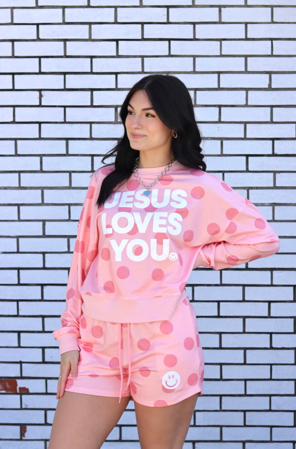 Jesus Loves You {Polka Dot Short Set}