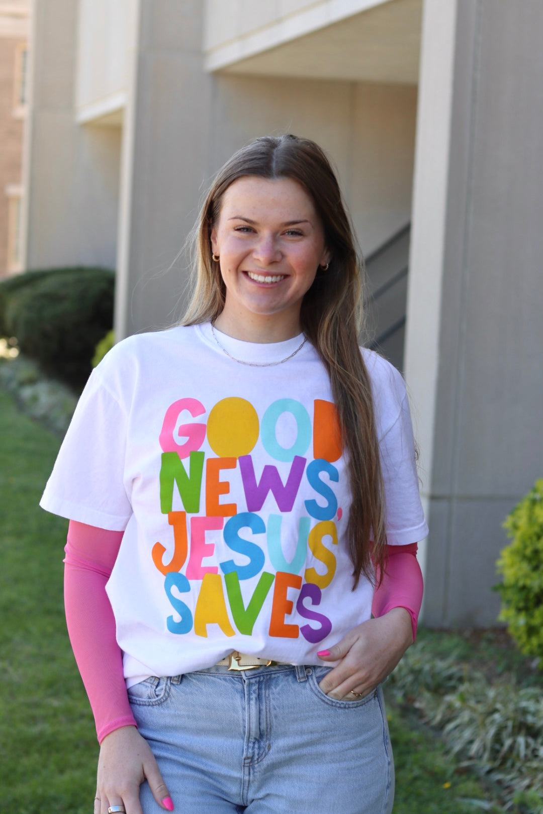 Good News, Jesus Saves {Comfort Colors}