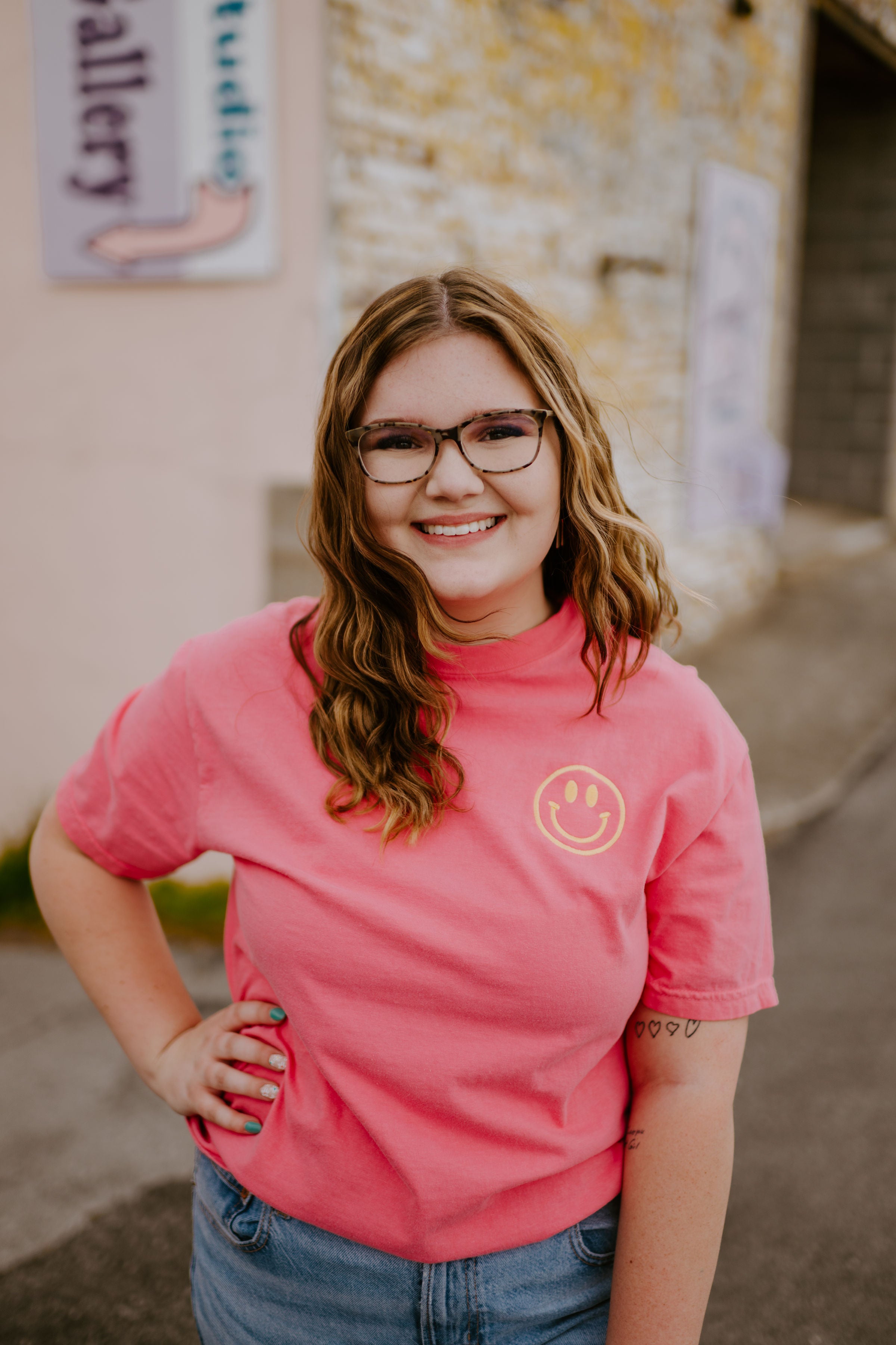 Smiley Face ~ 4 colors {Embroidered Comfort Colors}