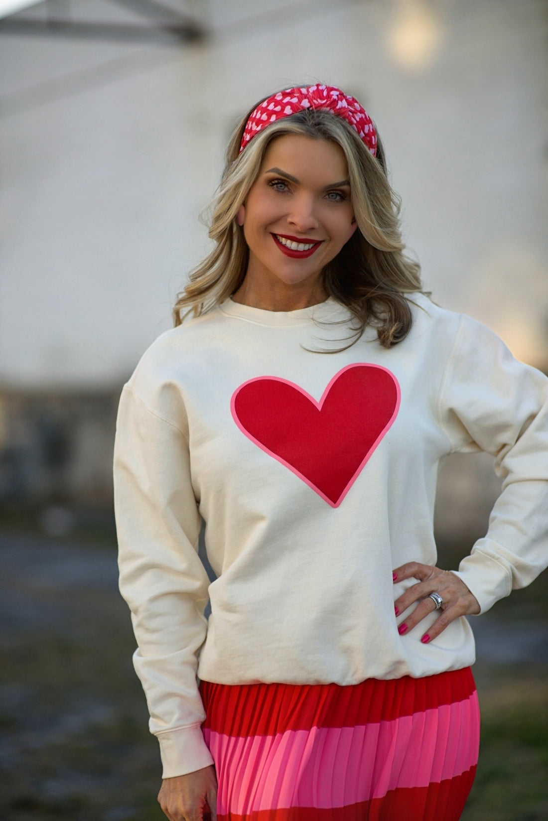 Heart {Comfort Colors lightweight fleece}