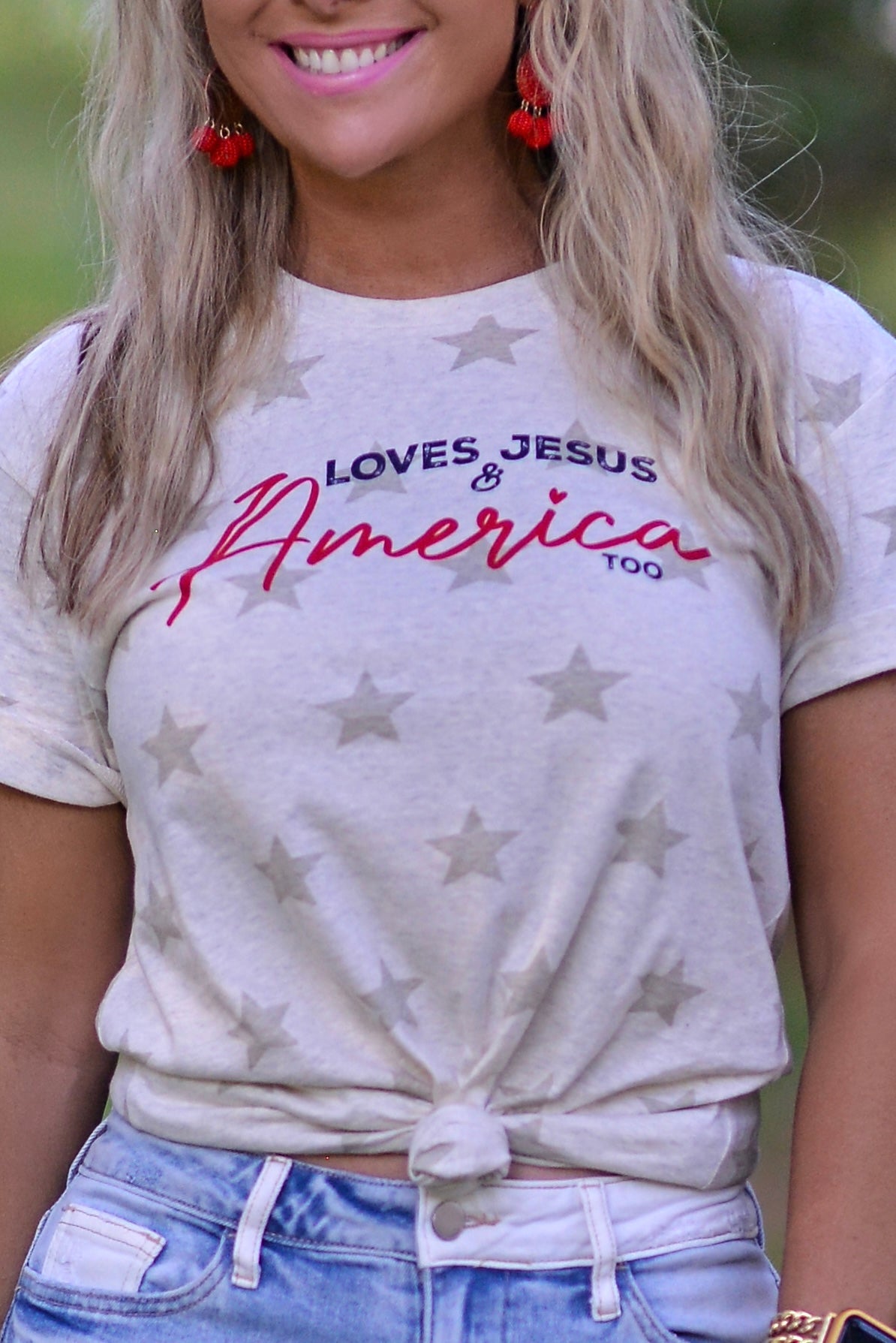 Loves Jesus & America Too {stars} ~ Adults & Littles