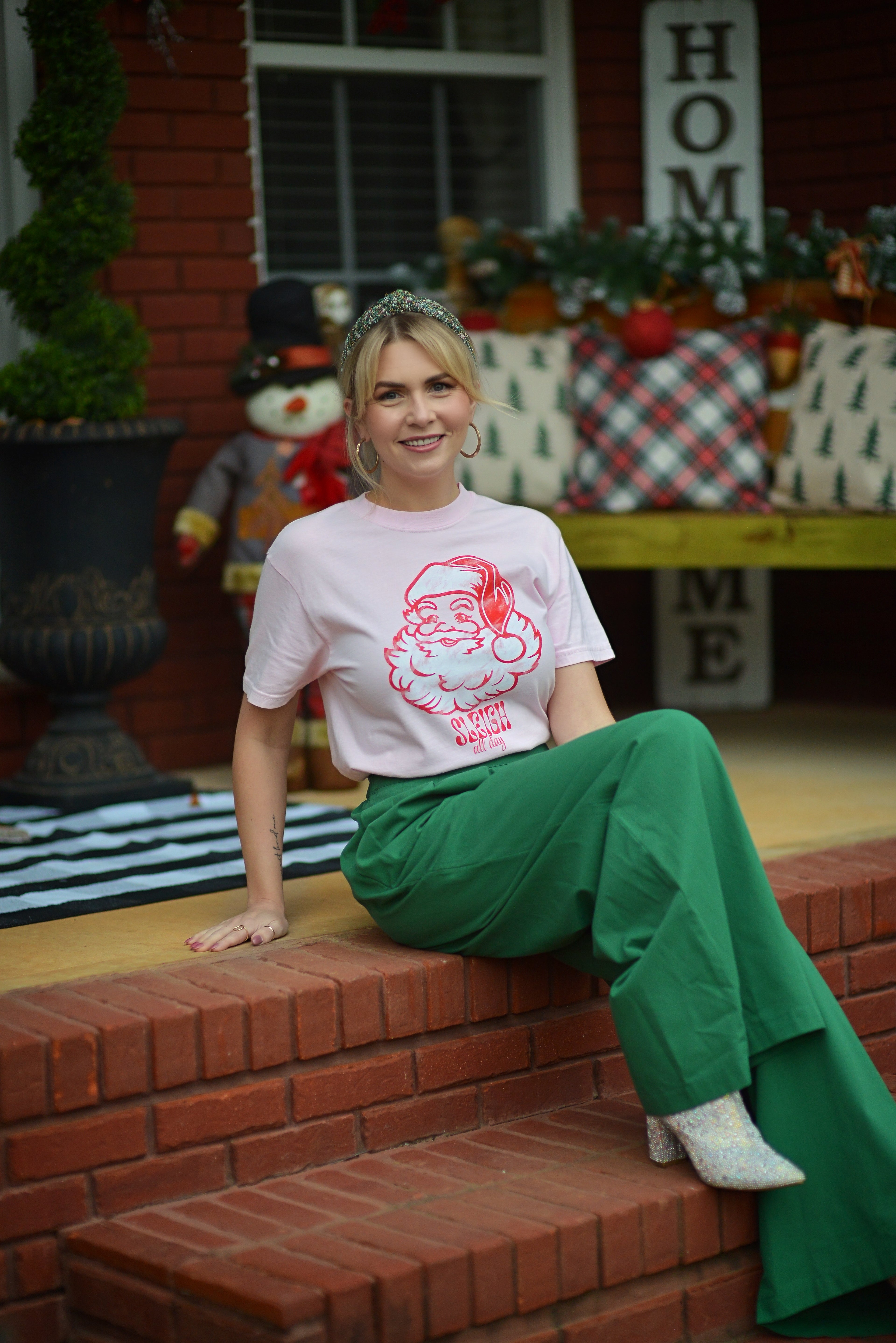 Santa Sleigh All Day {Comfort Colors} ~ Adults & Littles