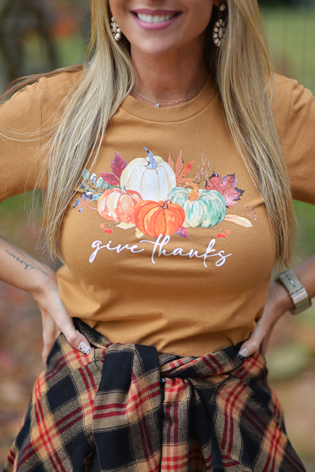 Give Thanks {watercolor pumpkins}