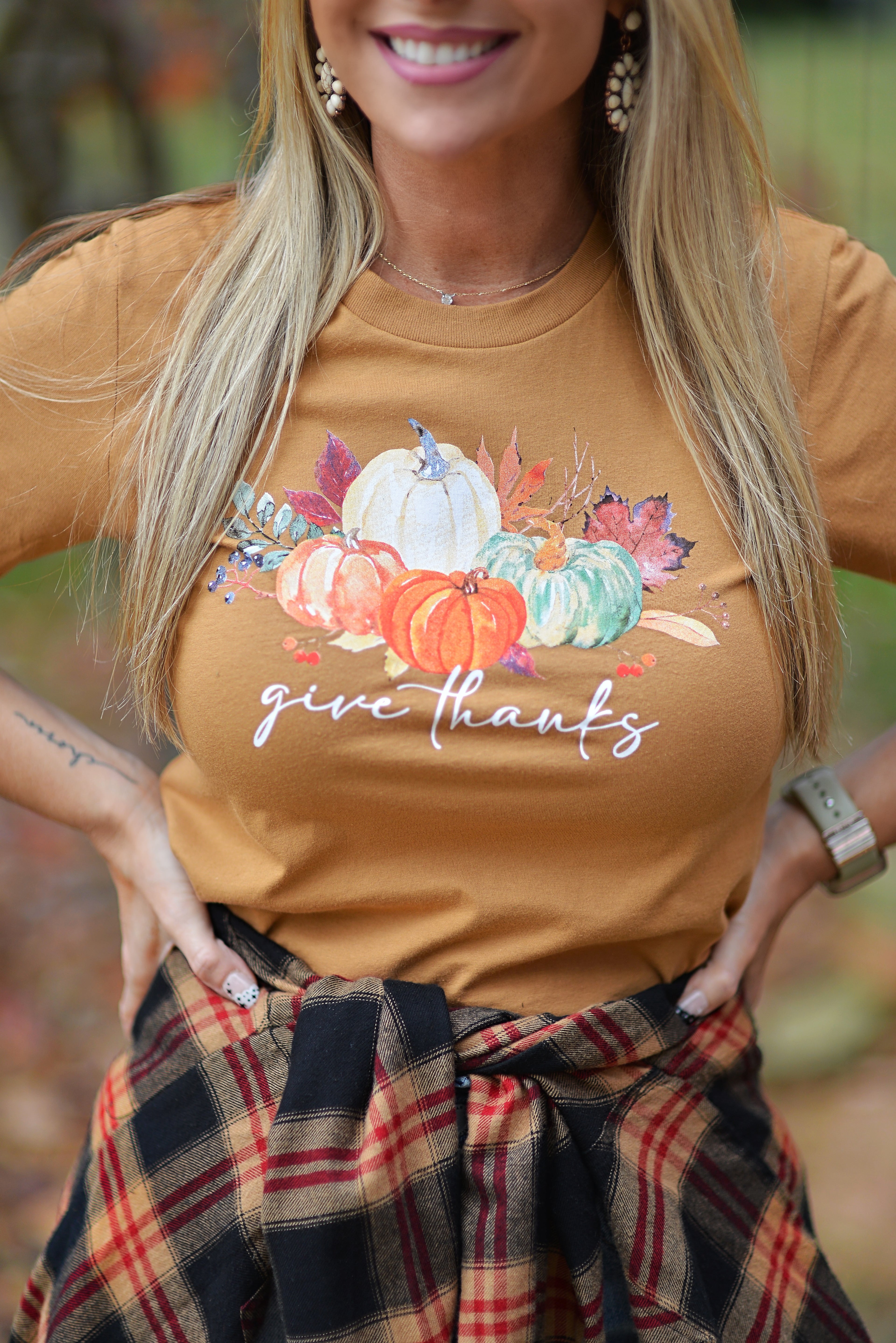Give Thanks {watercolor pumpkins}