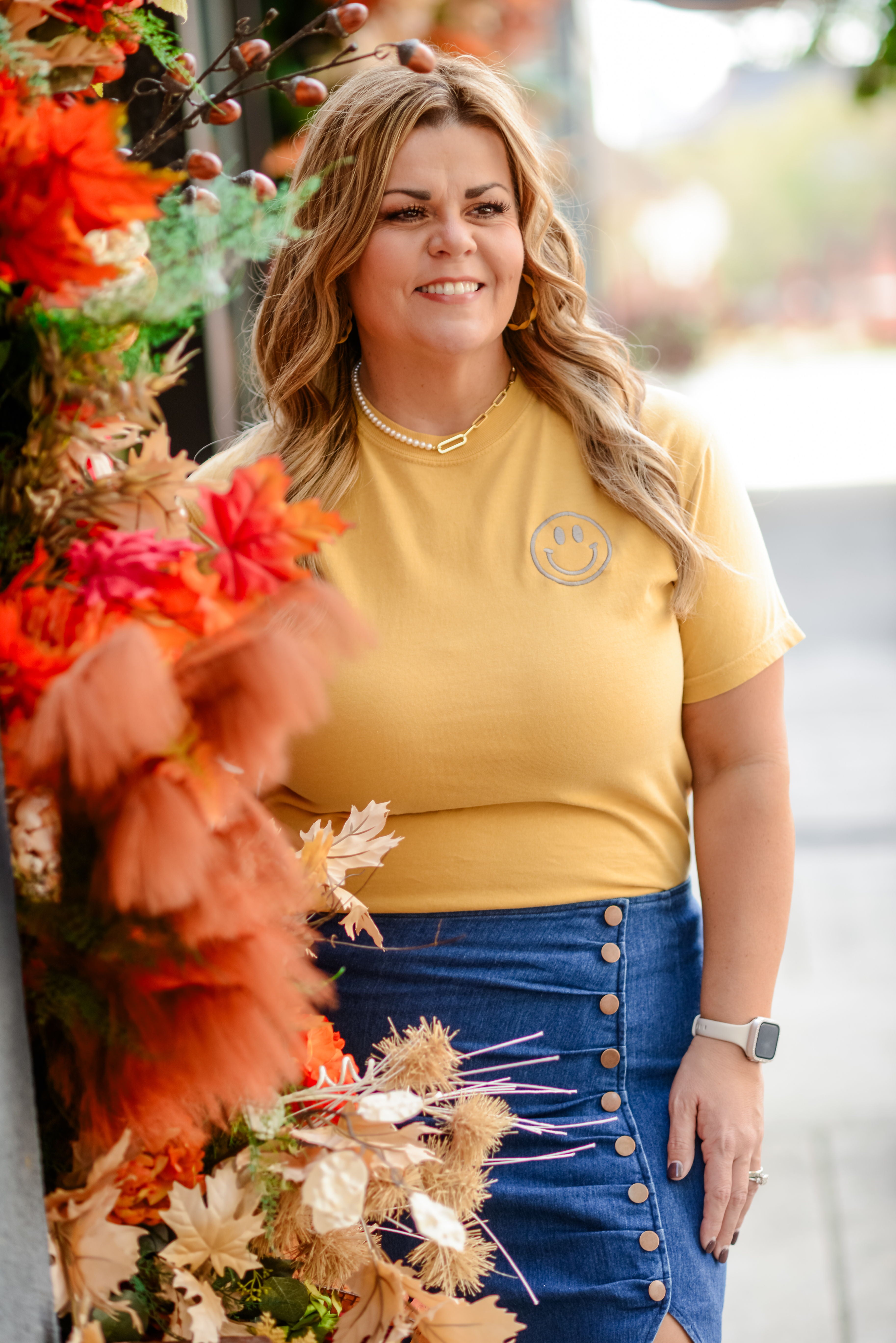 Smiley Face ~ 5 colors {Embroidered Comfort Colors}