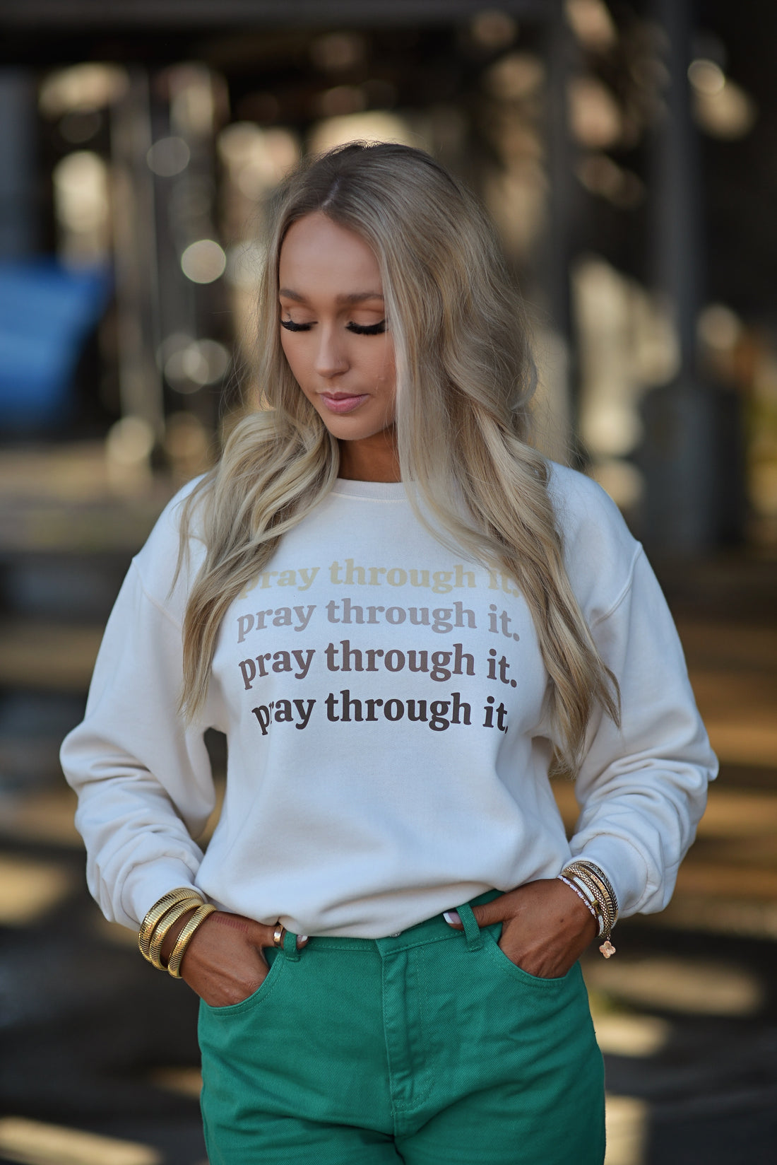 Pray Through It {Crewneck Fleece}