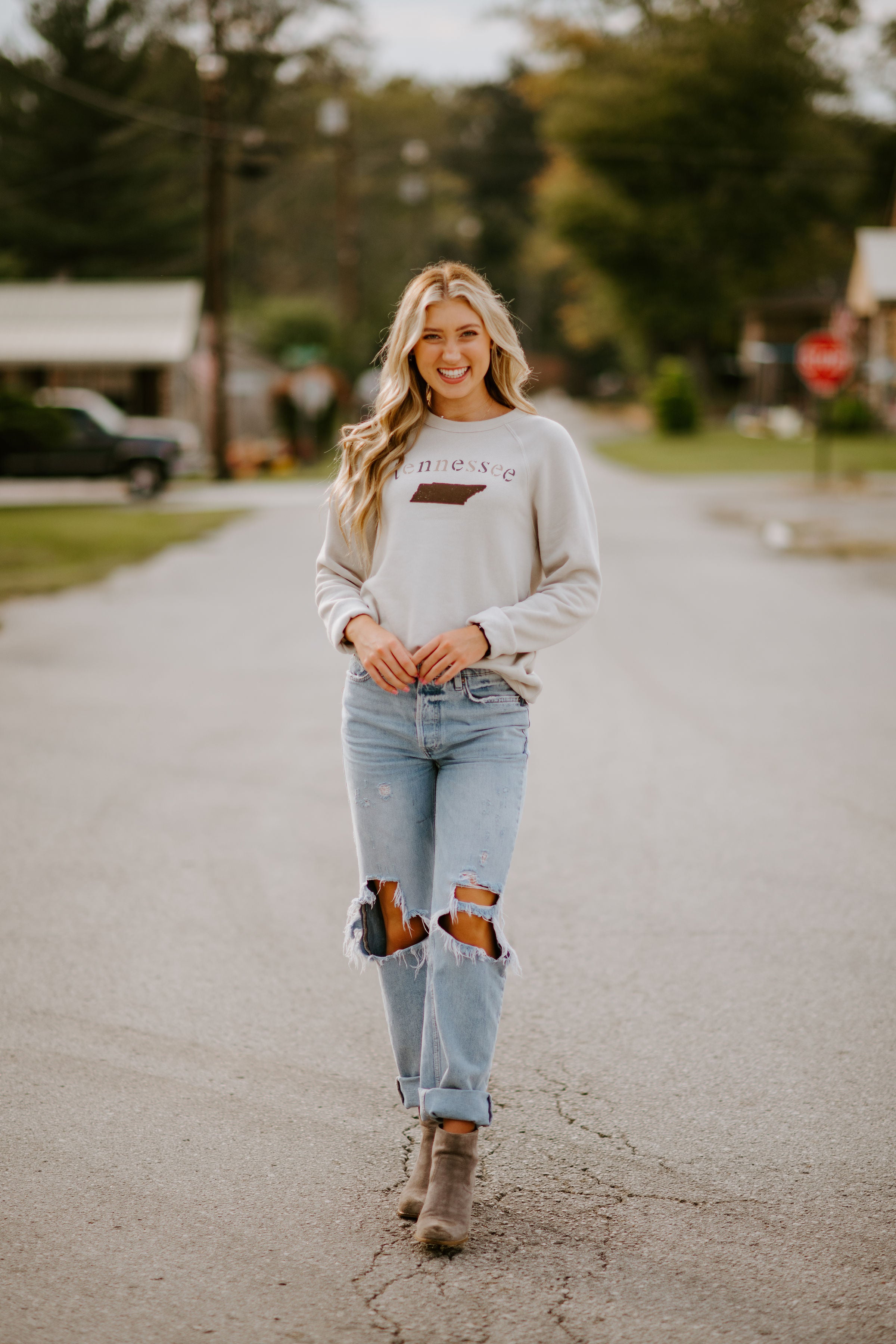 Tennessee Khaki Crewneck Fleece