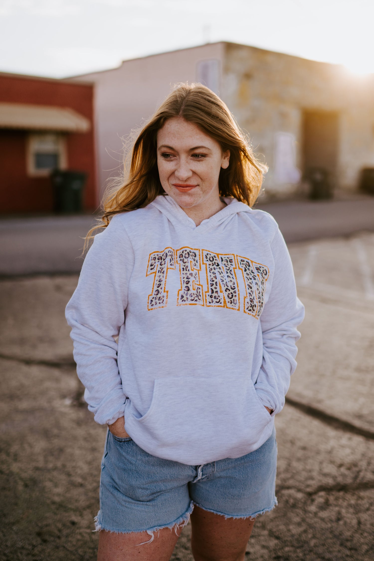 TENN Leopard Hoodie {Orange}