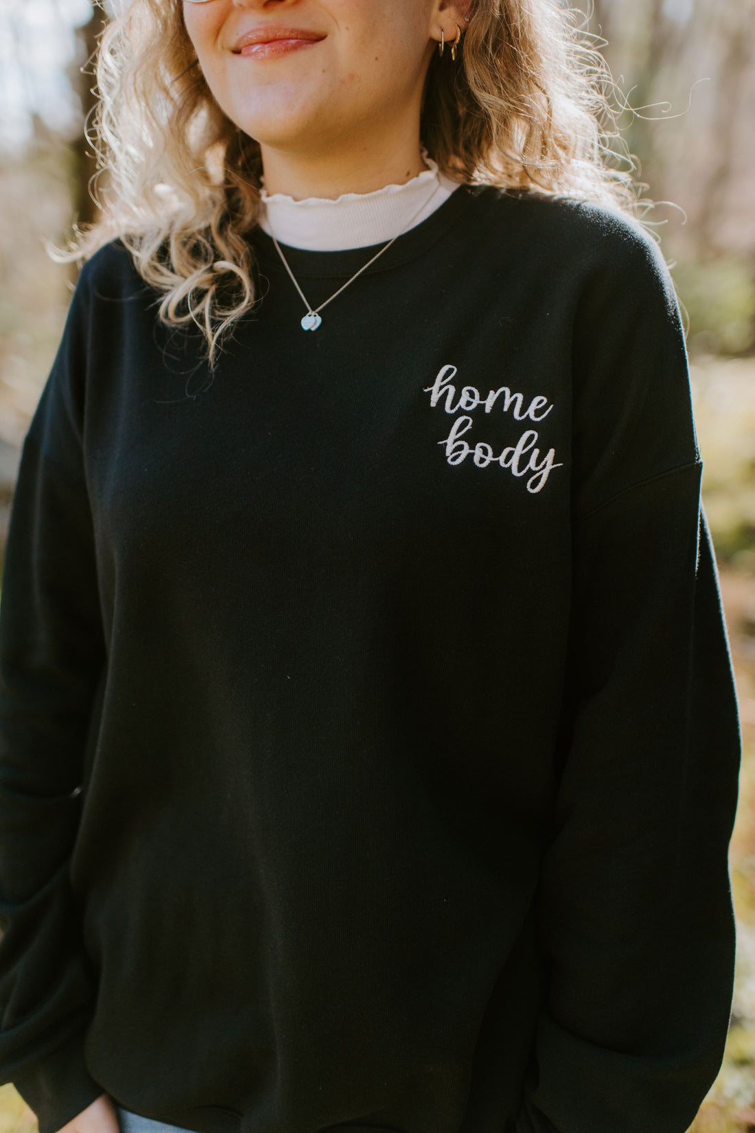 homebody {Embroidered Crewneck Fleece}