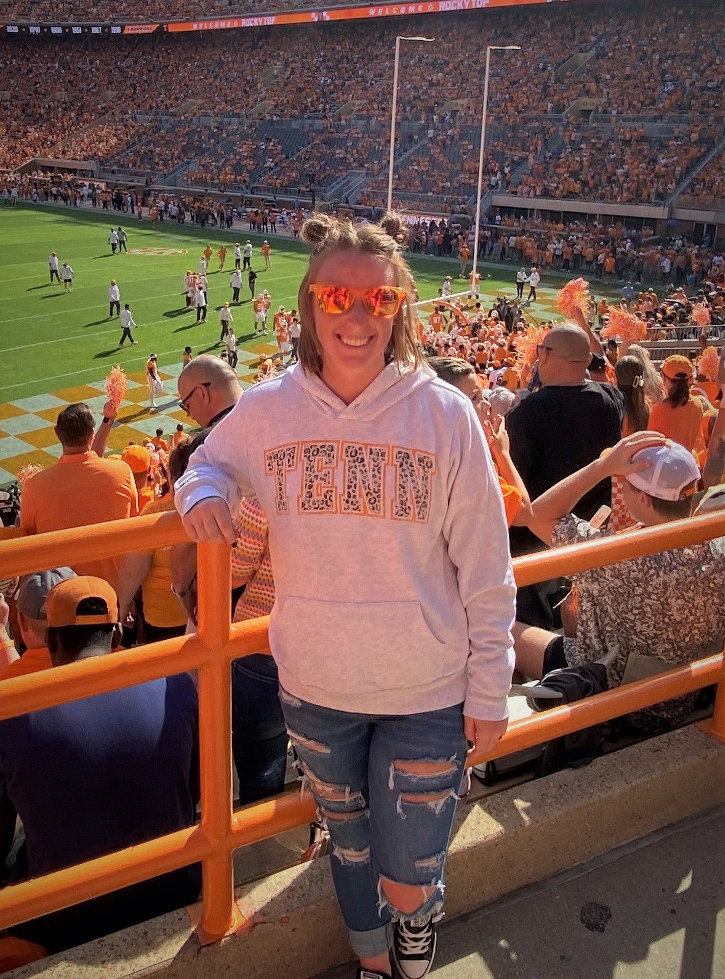 TENN Leopard Hoodie {Orange}