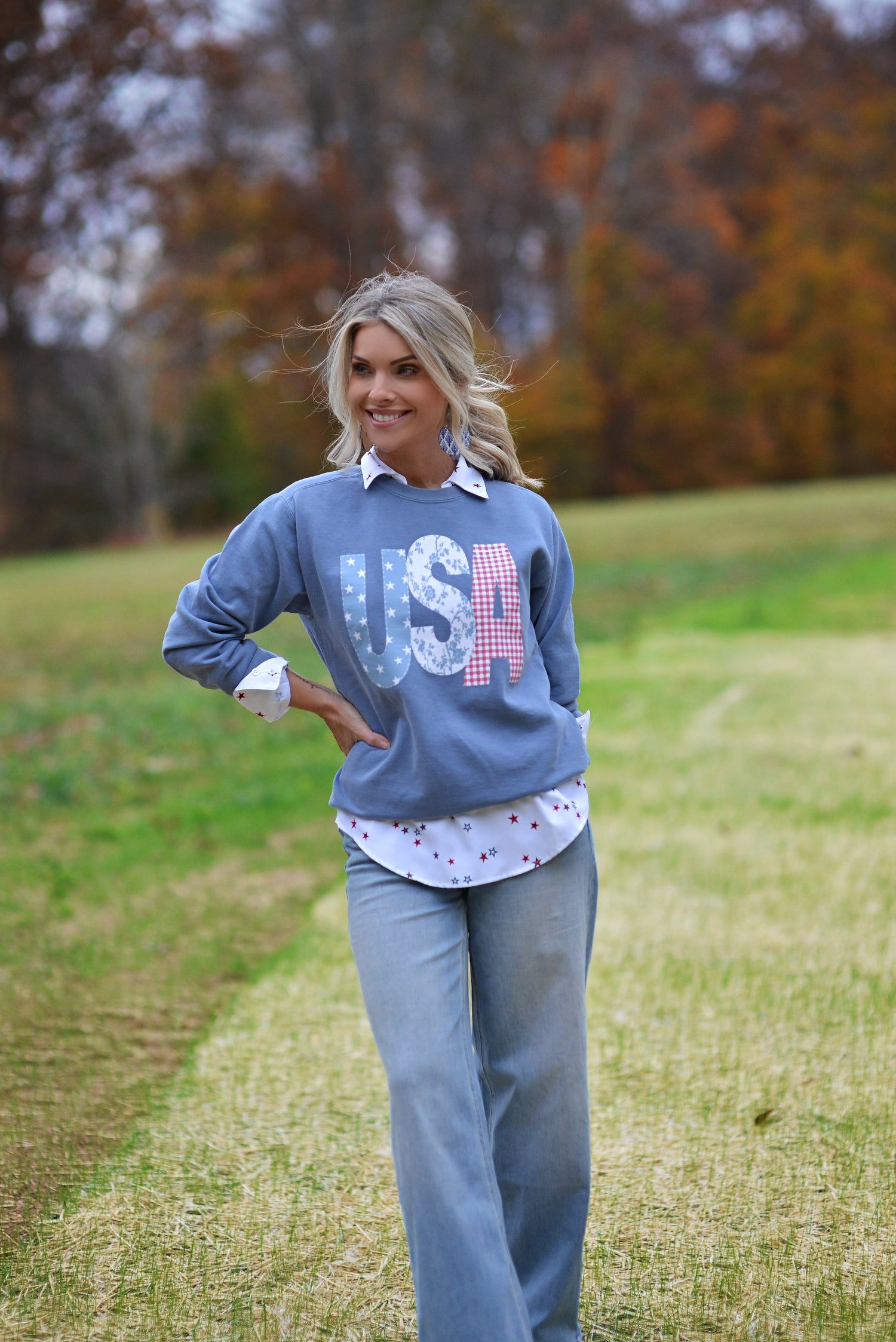 USA {Comfort Colors} ~ Crewneck Fleece