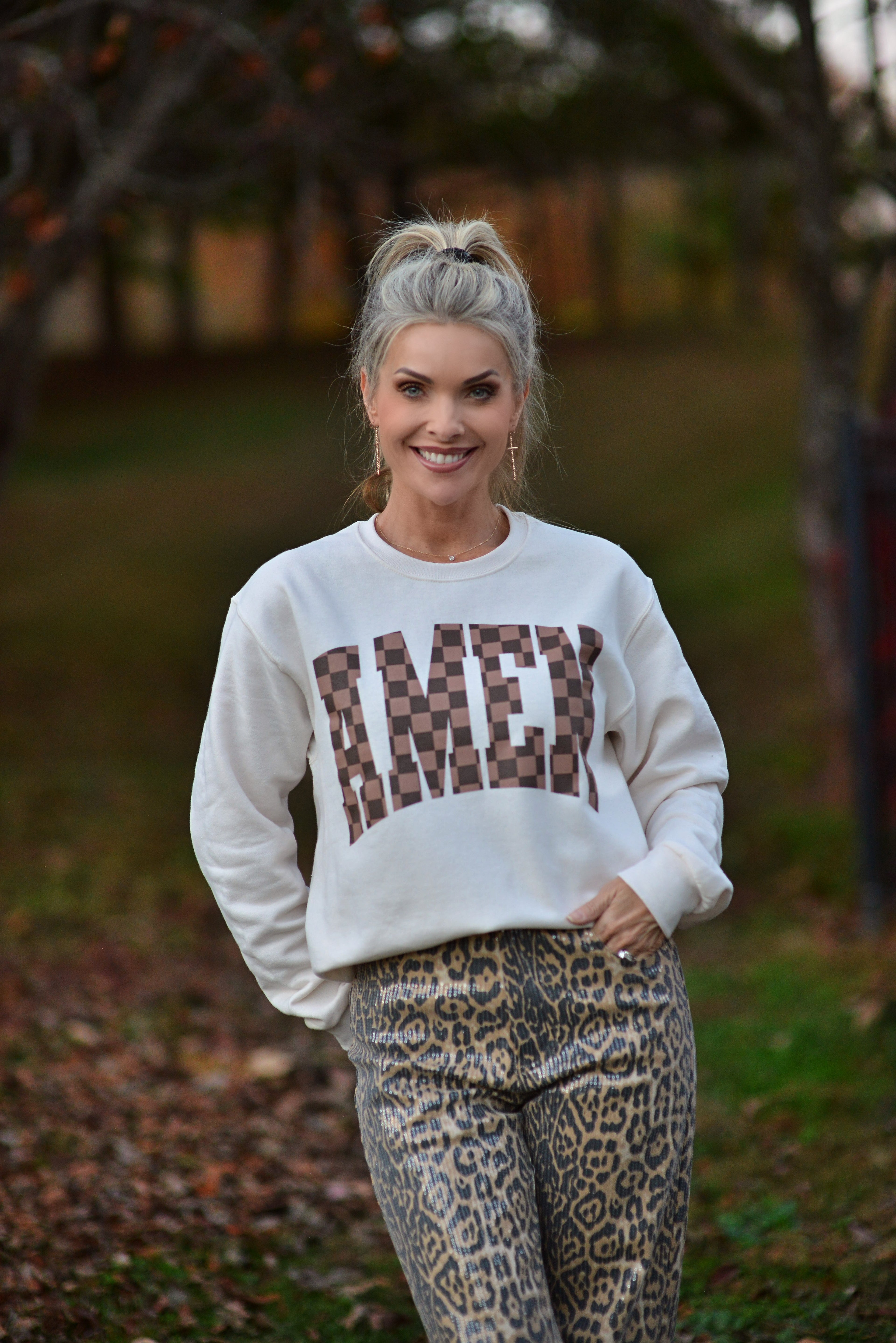 AMEN Checkerboard {Crewneck Fleece}