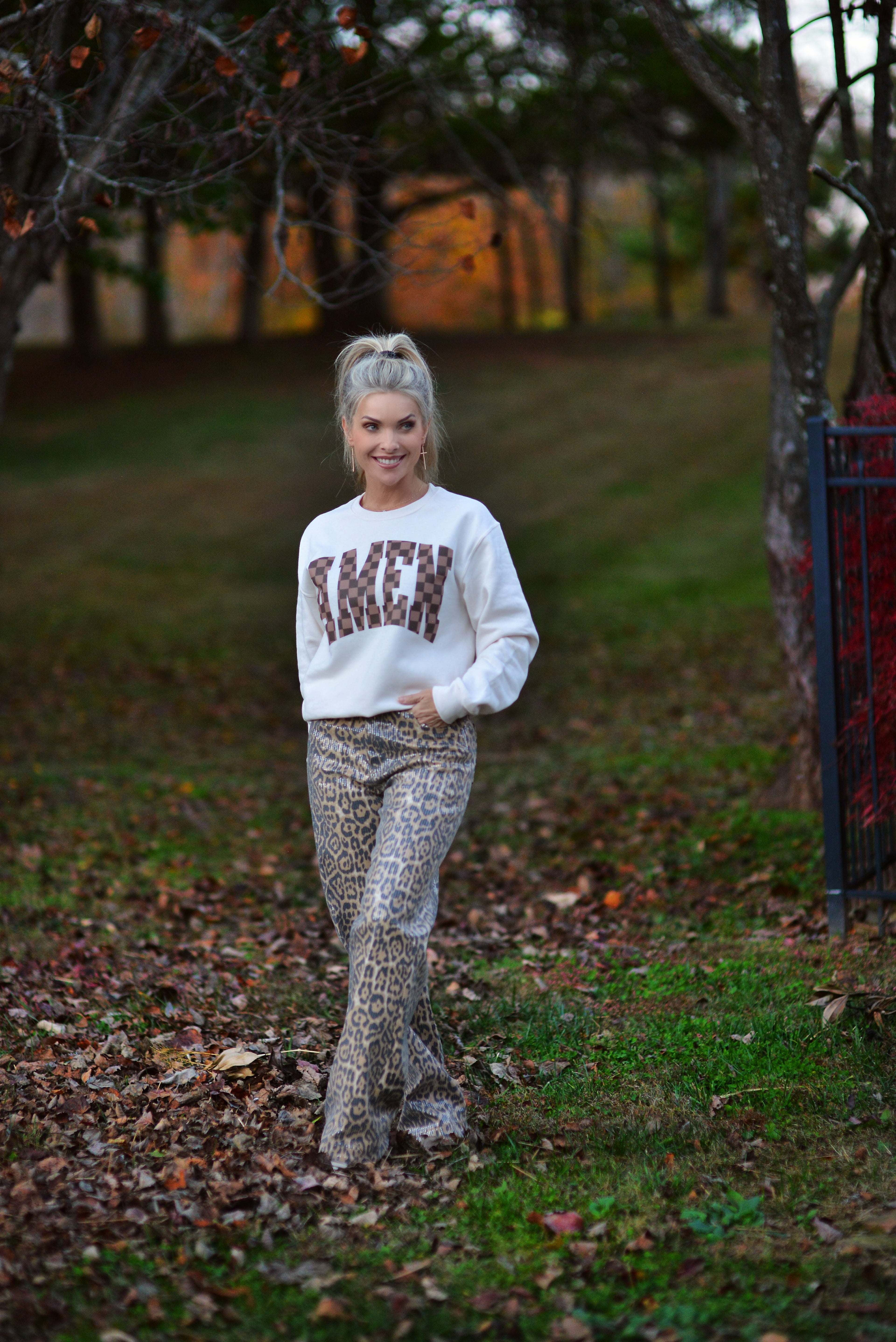 AMEN Checkerboard {Crewneck Fleece}