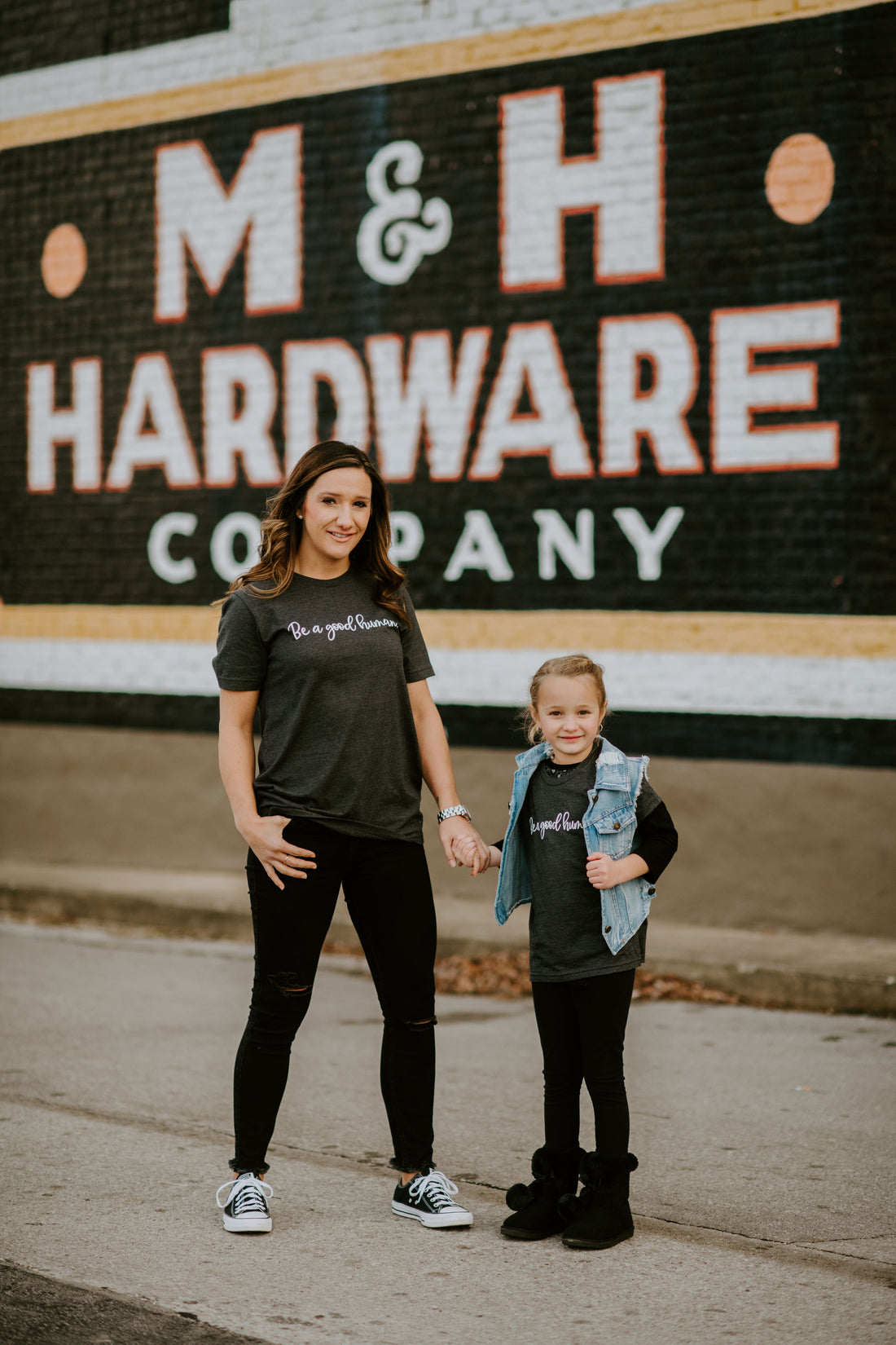 Be A Good Human {Grey} ~ Adults &amp; Littles