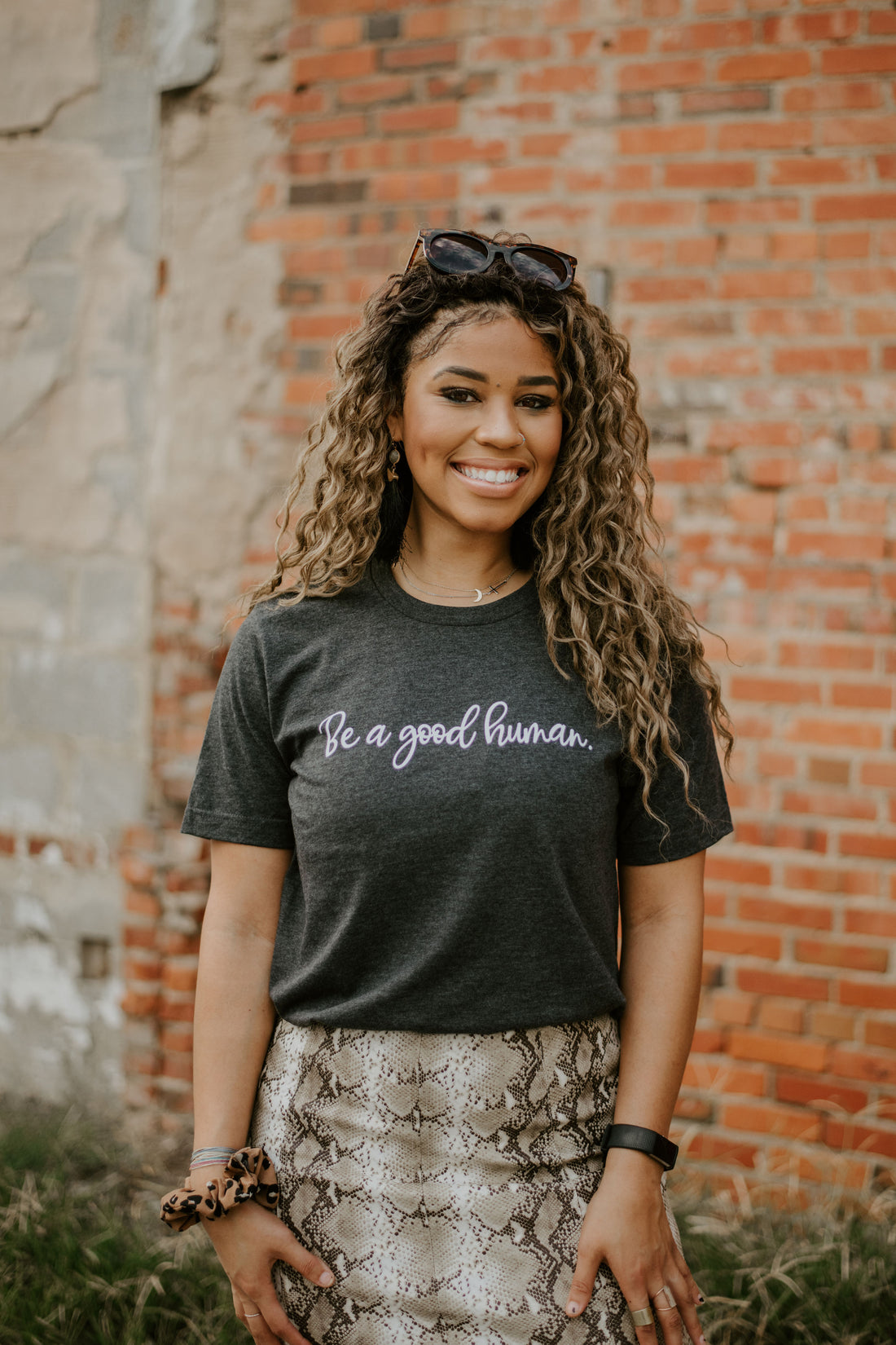 Be A Good Human {Grey} ~ Adults &amp; Littles