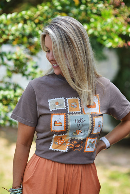 Hello Fall Vintage Stamp {Comfort Colors}