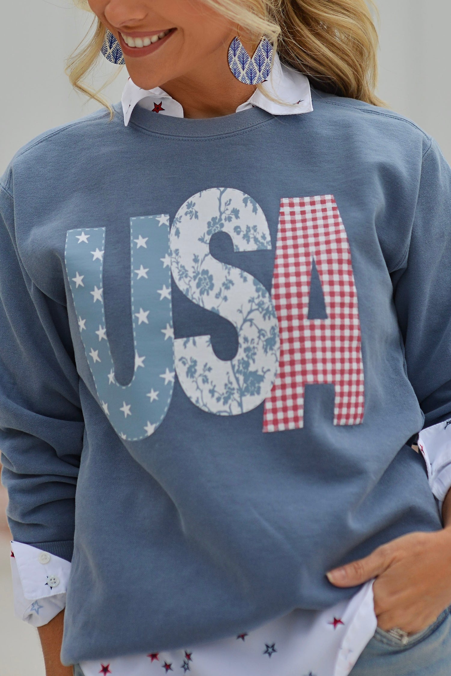USA {Comfort Colors} ~ Crewneck Fleece