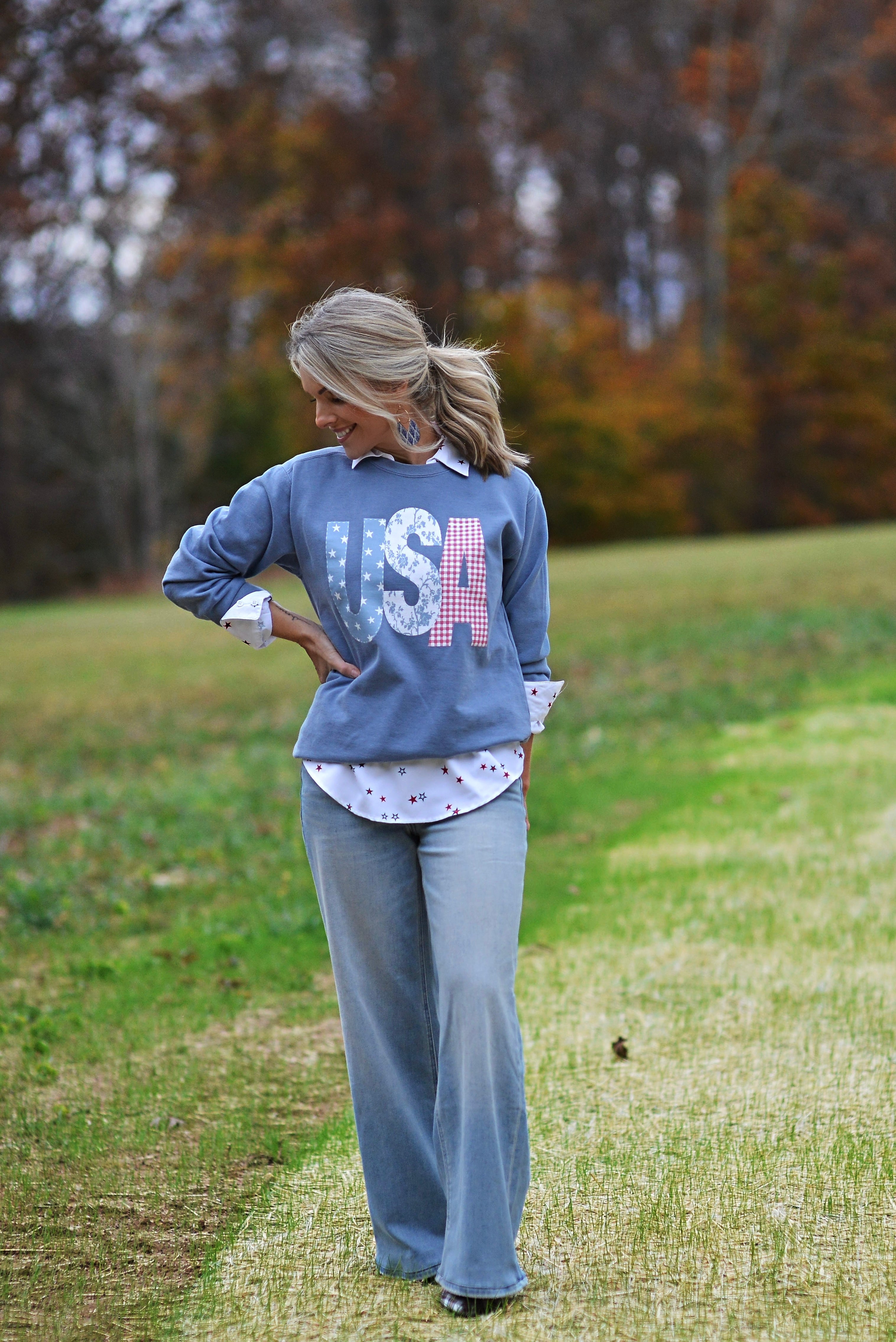 USA {Comfort Colors} ~ Crewneck Fleece