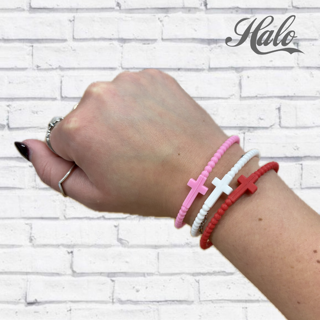 Seasonal Cross Silicone Bracelets {Ryan &amp; Rose Jesus Bracelets}