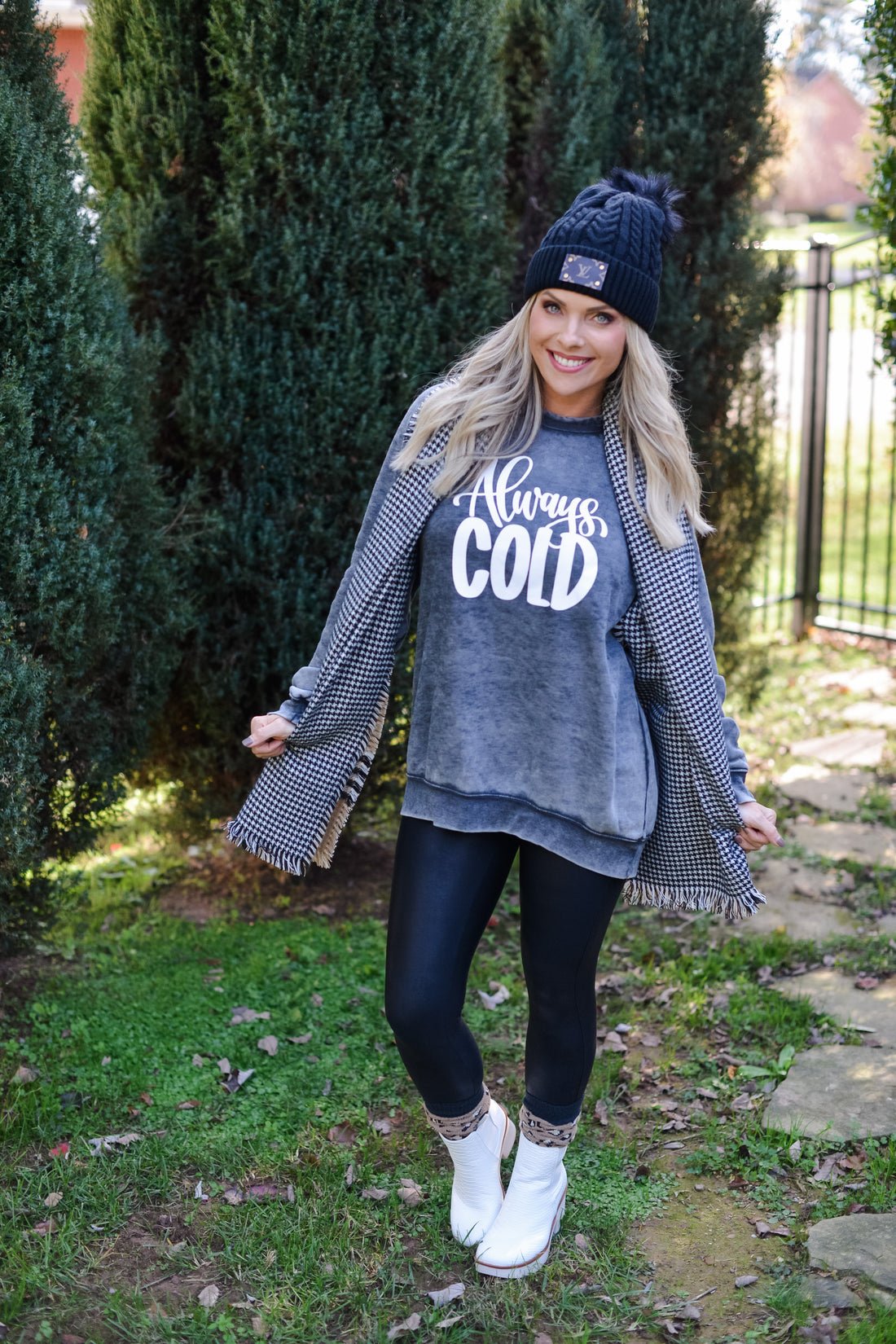 Always Cold ~ Acid Wash ~ Crewneck Fleece