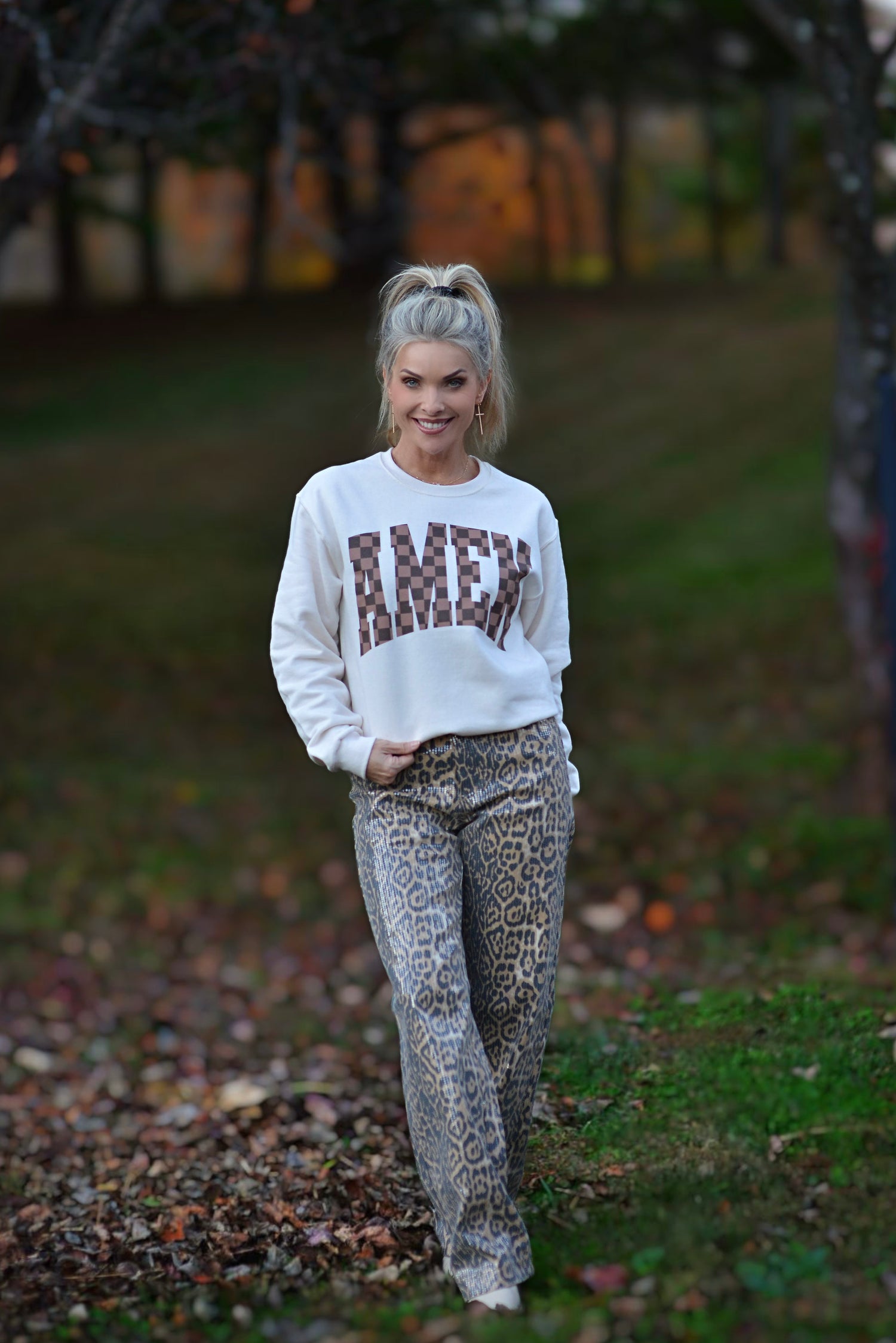 AMEN Checkerboard {Crewneck Fleece}