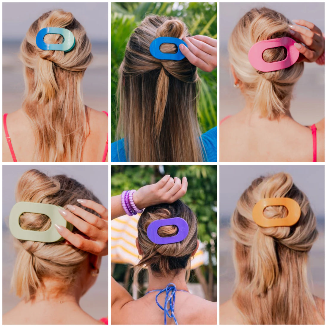 Teletie Rounded Flat Clips {Summer Collection}