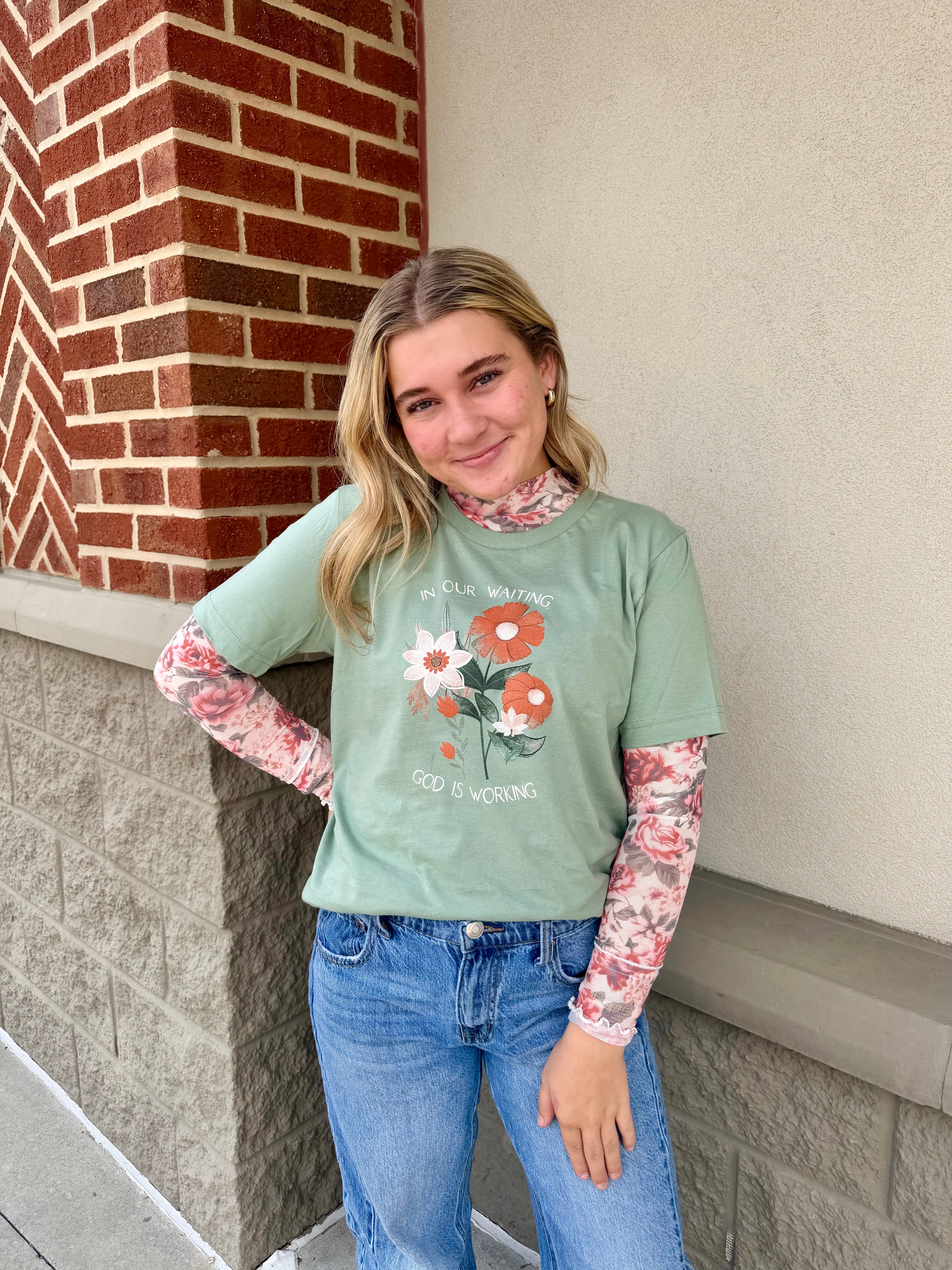 Long Sleeve Mesh Tops