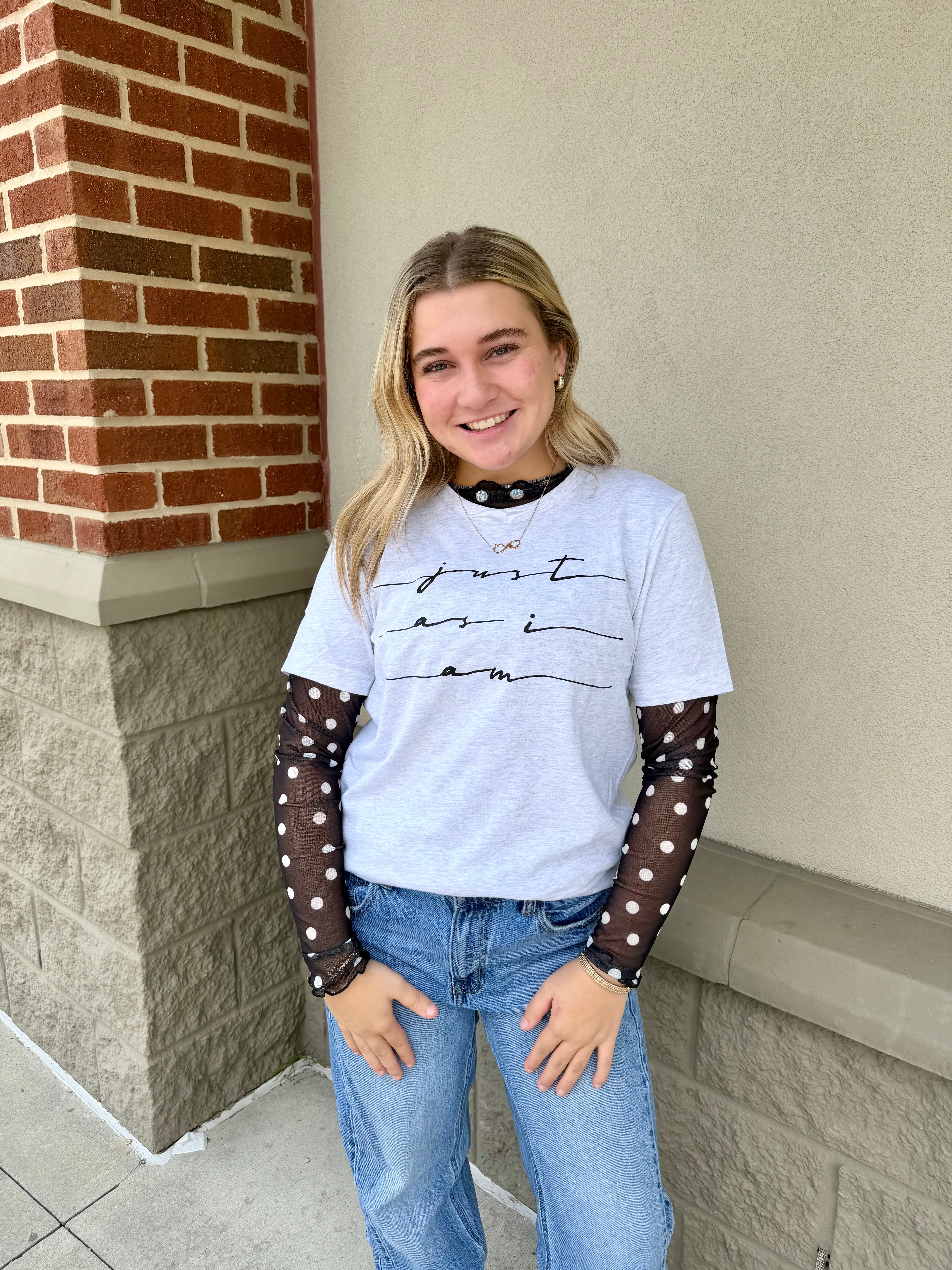 Long Sleeve Mesh Tops