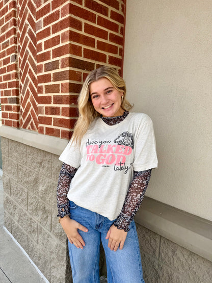 Long Sleeve Mesh Tops