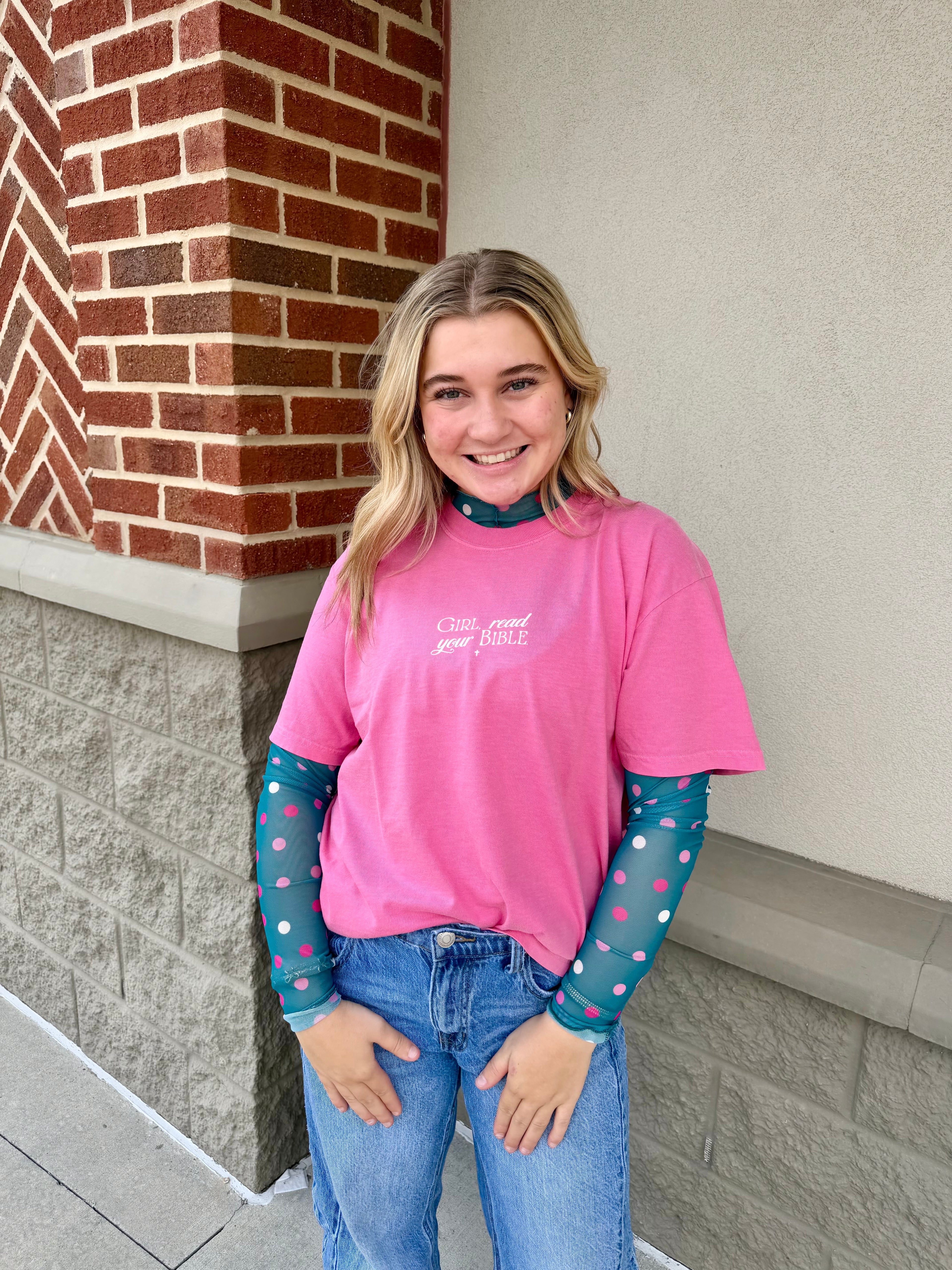 Long Sleeve Mesh Tops