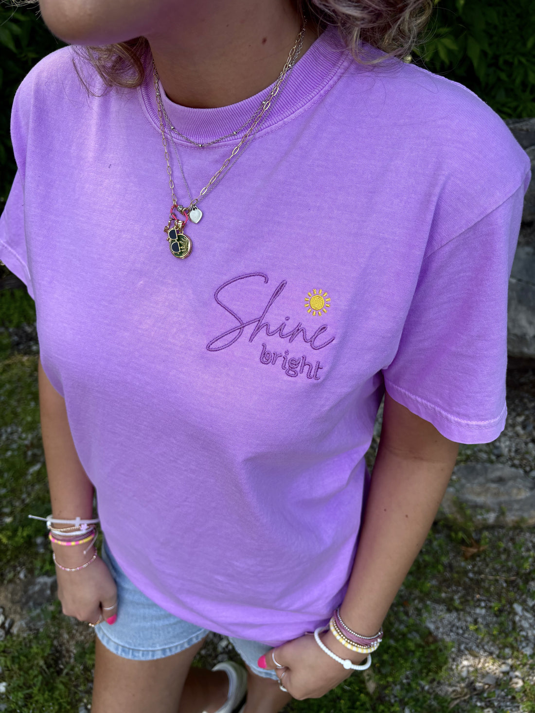 Shine Bright {Comfort Colors} ~ Embroidered