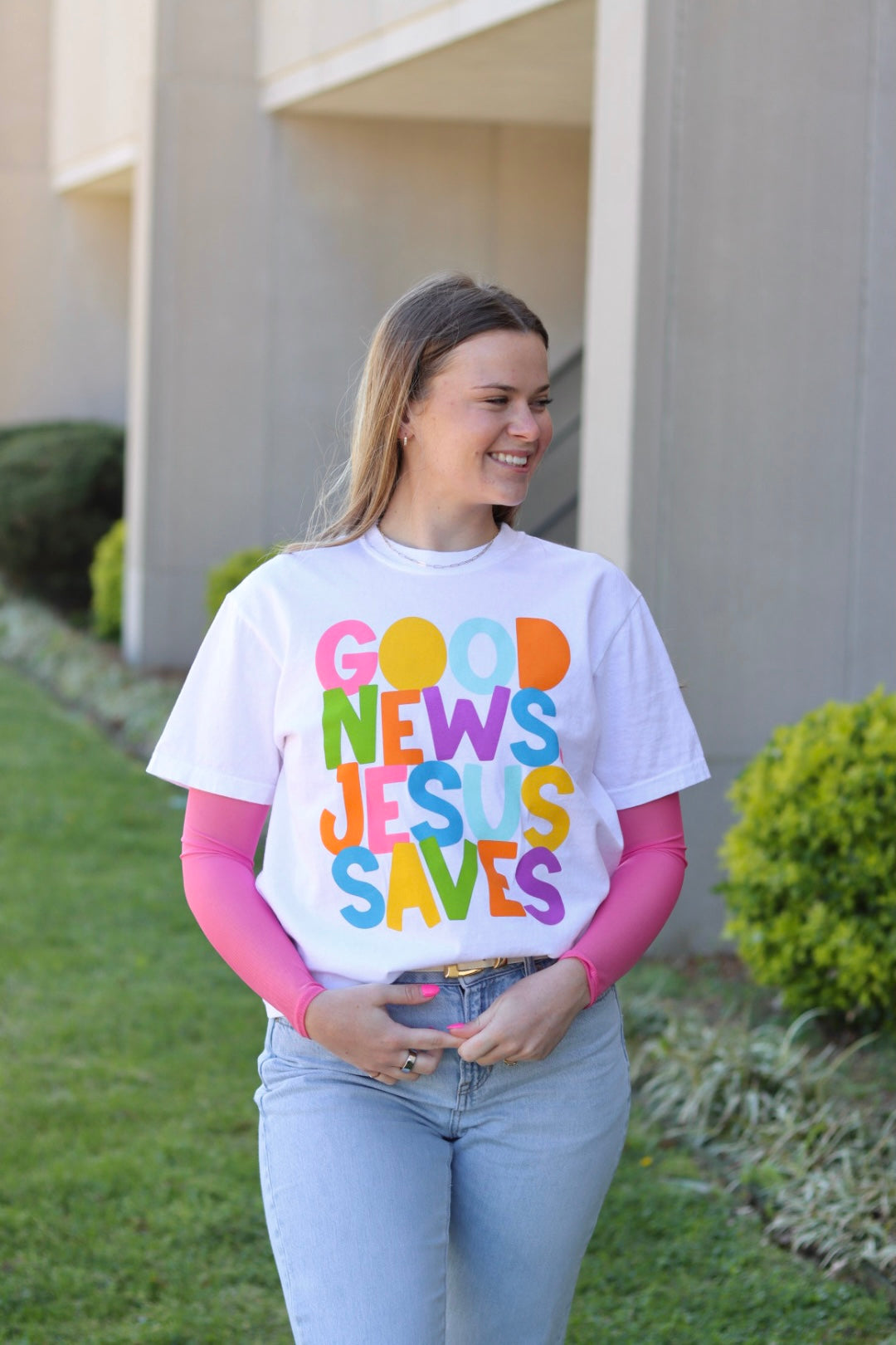 Good News, Jesus Saves {Comfort Colors}