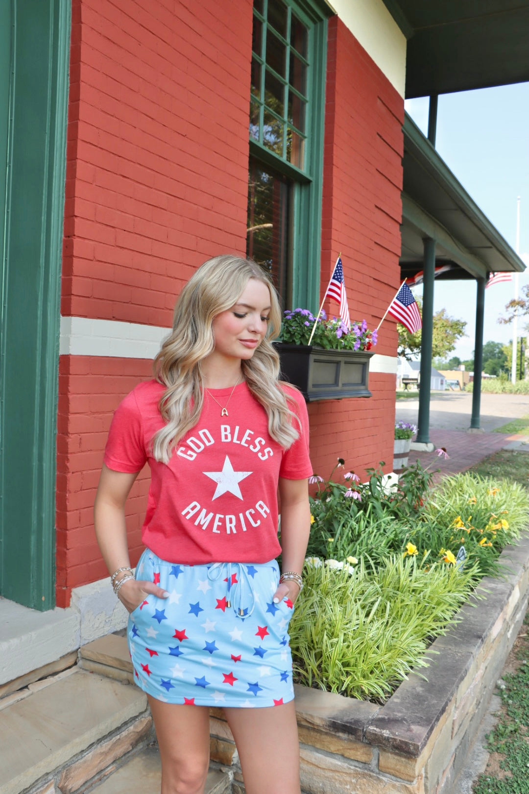 God Bless America {adults &amp; littles} ~ Heather Red