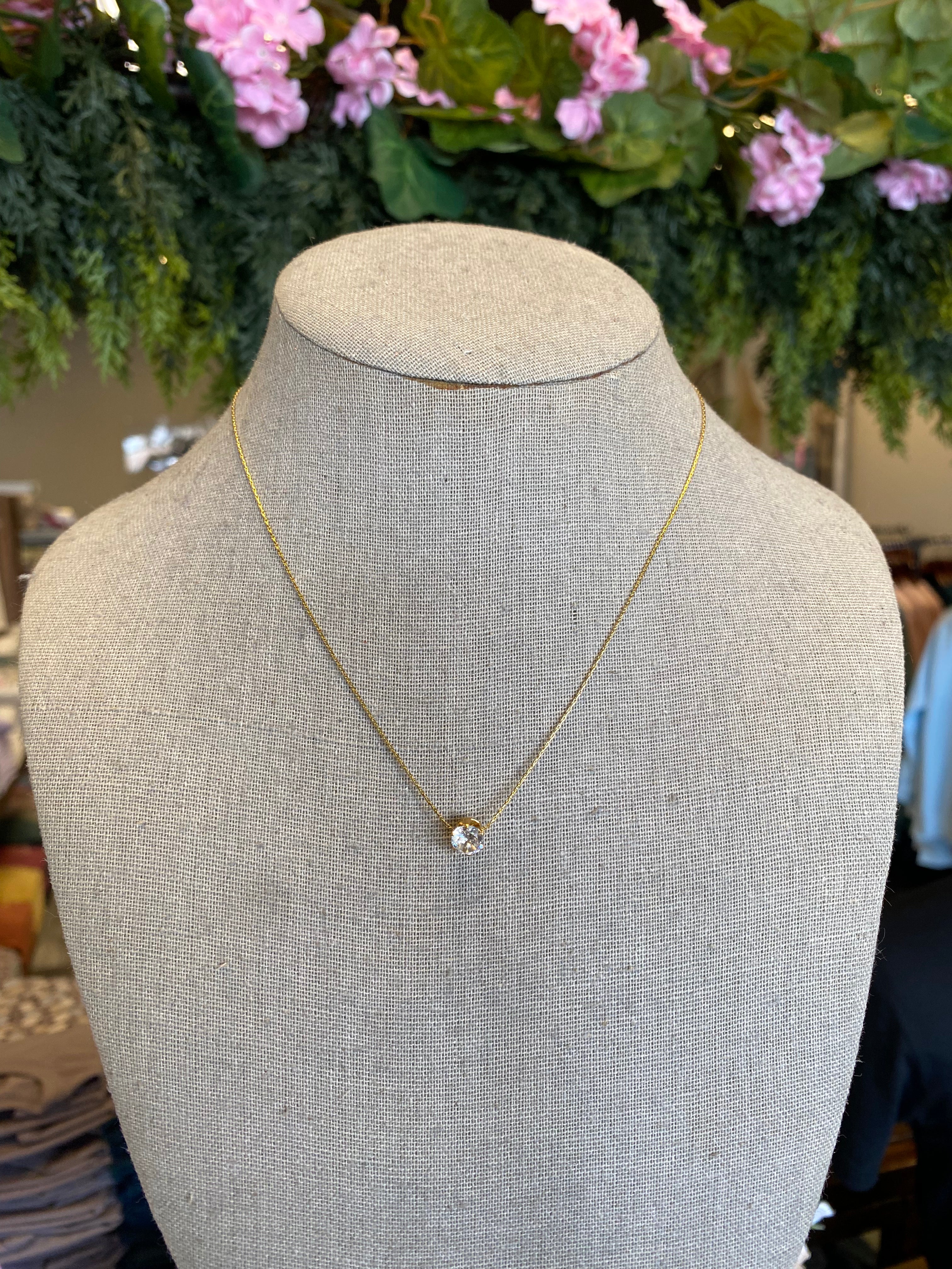 Classic Rhinestone Charm Necklace