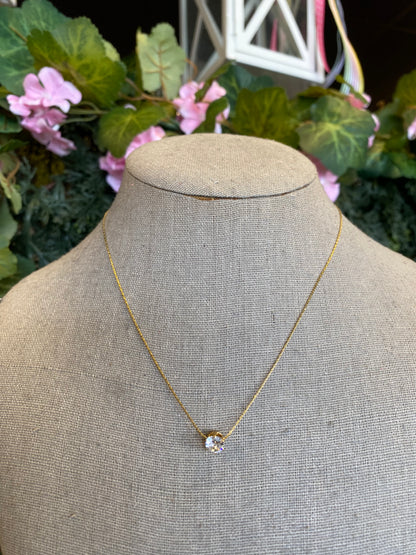 Classic Rhinestone Charm Necklace