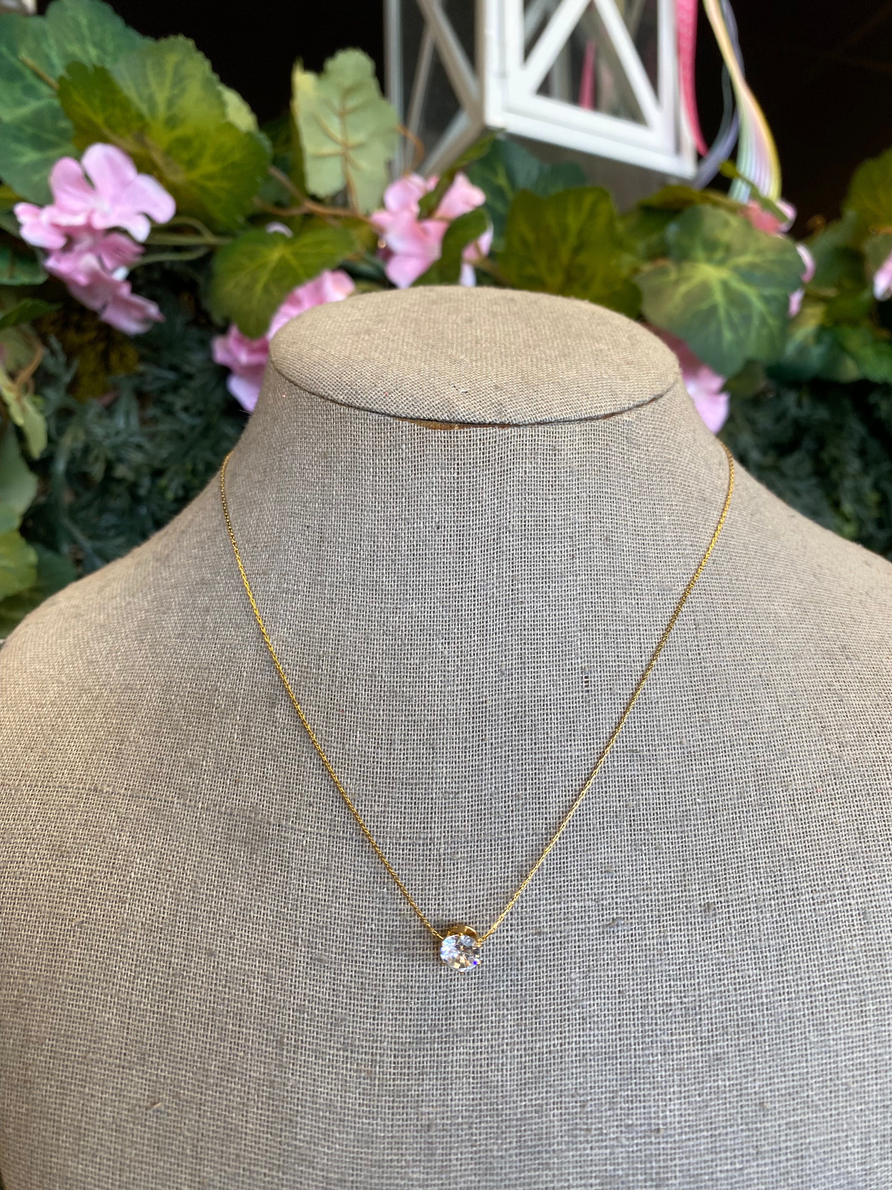 Classic Rhinestone Charm Necklace