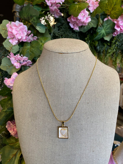 Epoxy Pendant Necklace with Rhinestone Options {Cross &amp; Heart}