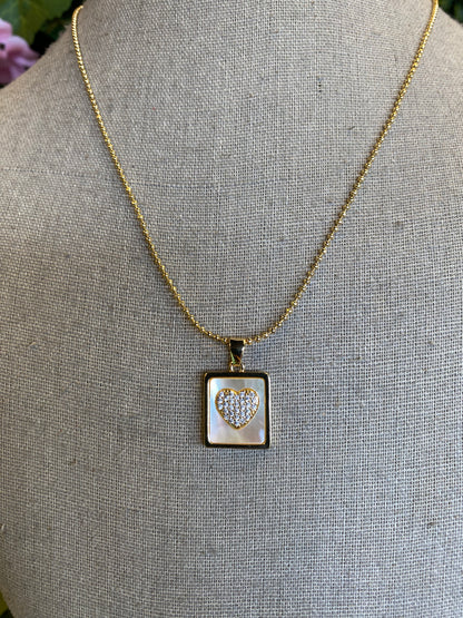 Epoxy Pendant Necklace with Rhinestone Options {Cross &amp; Heart}