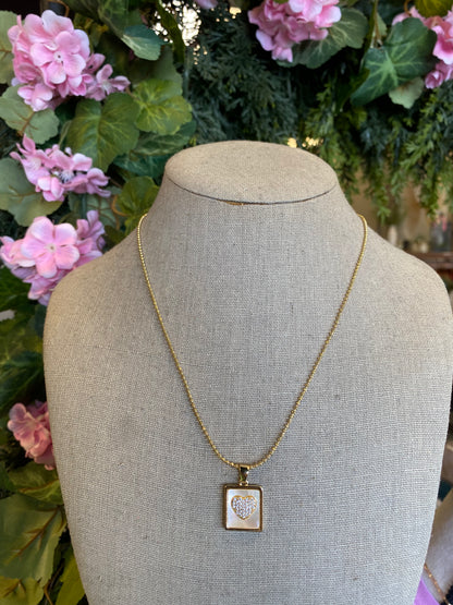 Epoxy Pendant Necklace with Rhinestone Options {Cross &amp; Heart}
