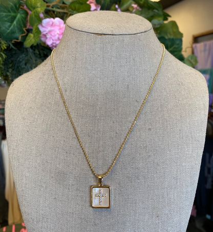 Epoxy Pendant Necklace with Rhinestone Options {Cross &amp; Heart}