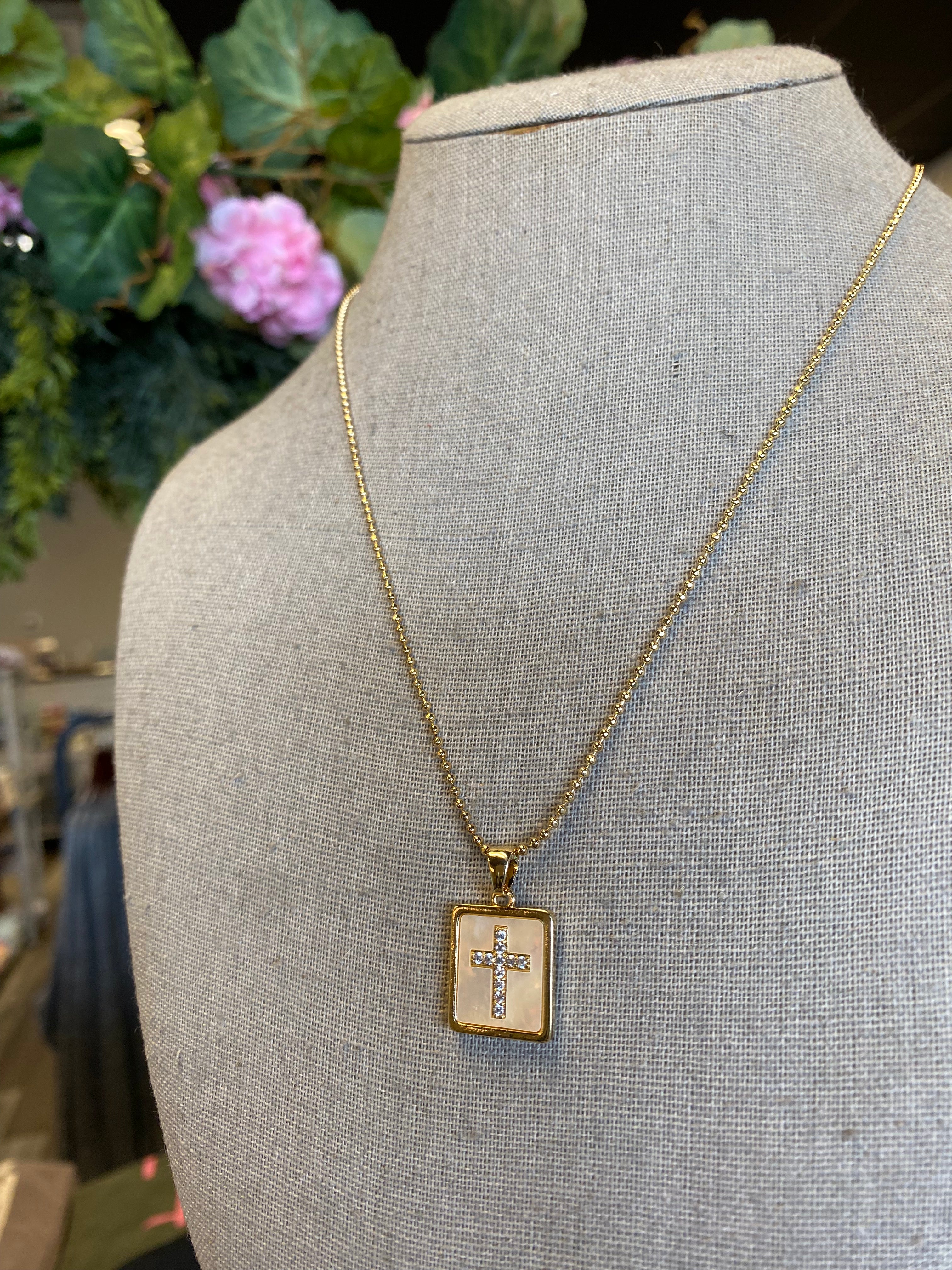 Epoxy Pendant Necklace with Rhinestone Options {Cross &amp; Heart}