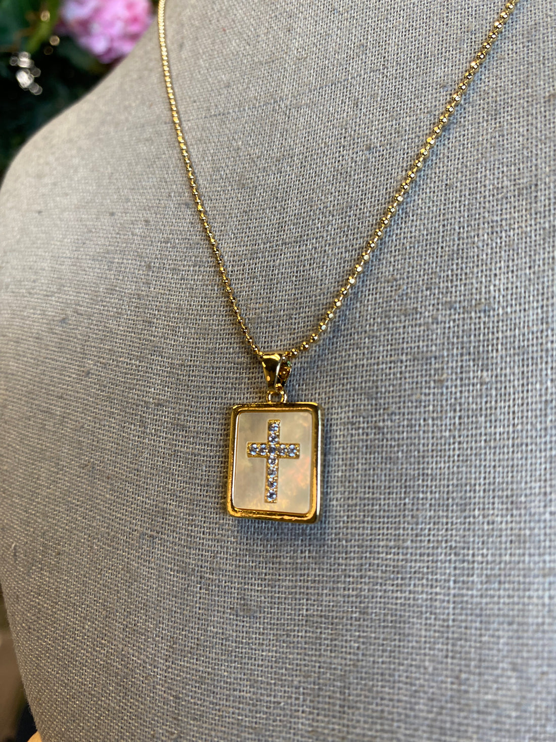 Epoxy Pendant Necklace with Rhinestone Options {Cross &amp; Heart}