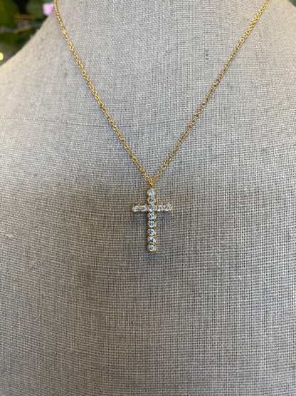Rhinestone Cross Necklace